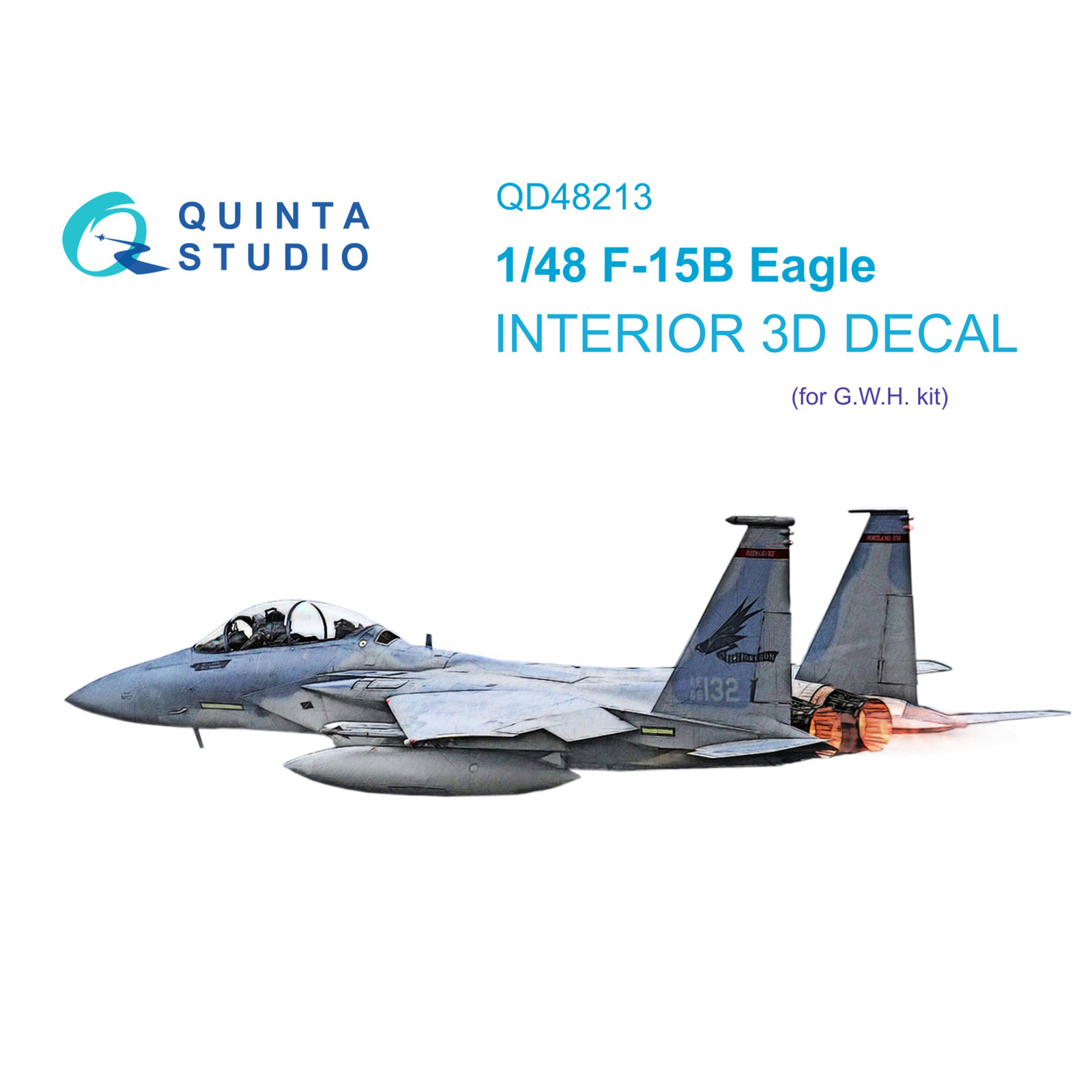 QD48213 Quinta Studio 1/48 3D Декаль интерьера кабины F-15B (GWH)