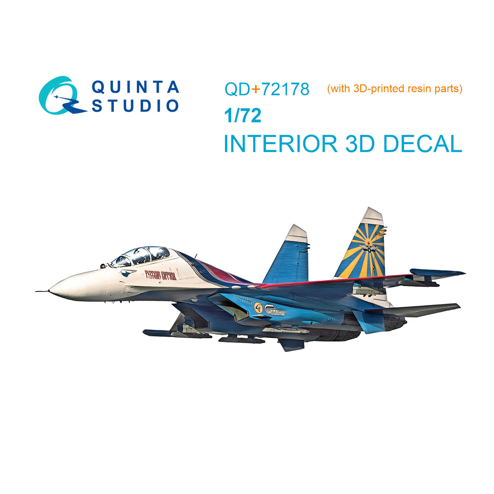 QD+72178 Quinta Studio 1/72 3D Декаль интерьера кабины С-27УБ (Трубач) (с 3D-печатными деталями)