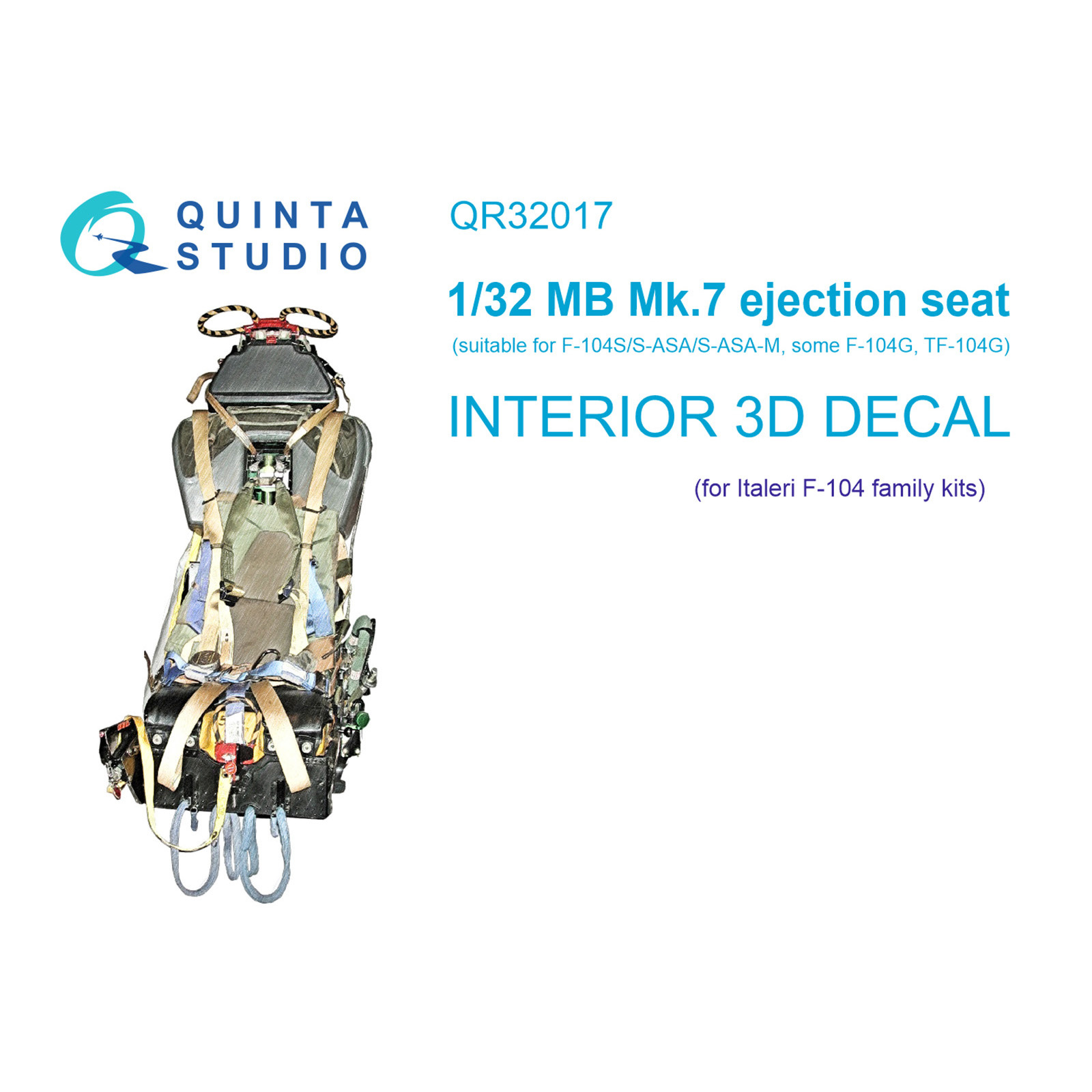 QR32017 Quinta Studio 1/32 Кресло MB Mk.7 для семейста F-104 (Italeri)