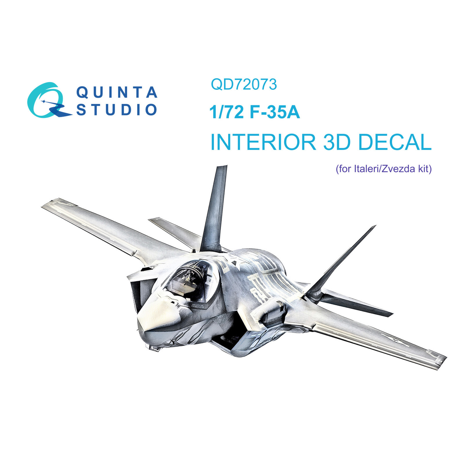 QD72073 Quinta Studio 1/72 3D Декаль интерьера кабины F-35A (Italeri/Звезда)