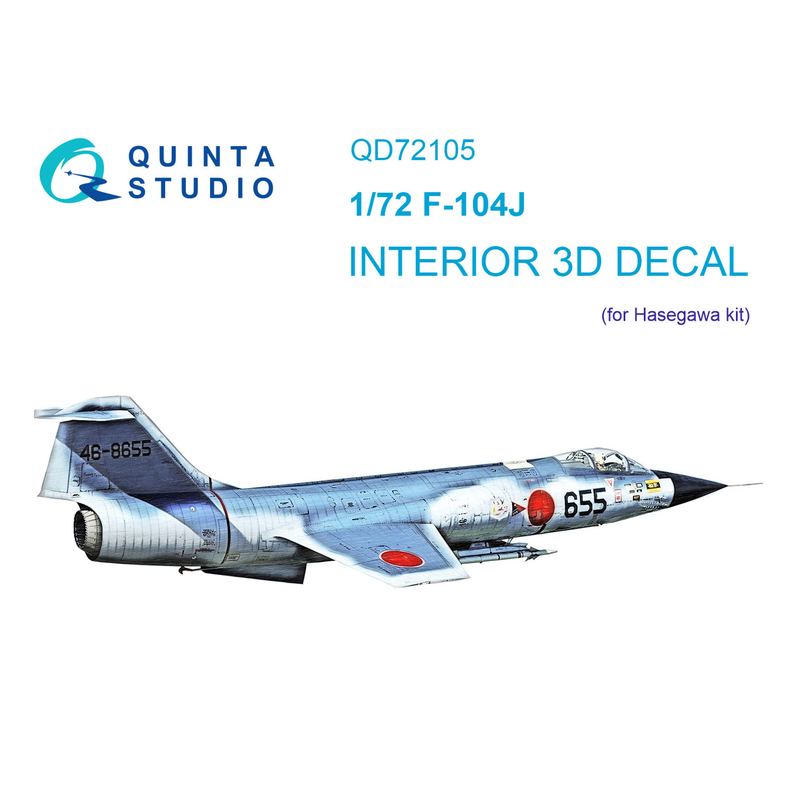 QD72105 Quinta Studio 1/72 3D Декаль интерьера кабины F-104J (Hasegawa)