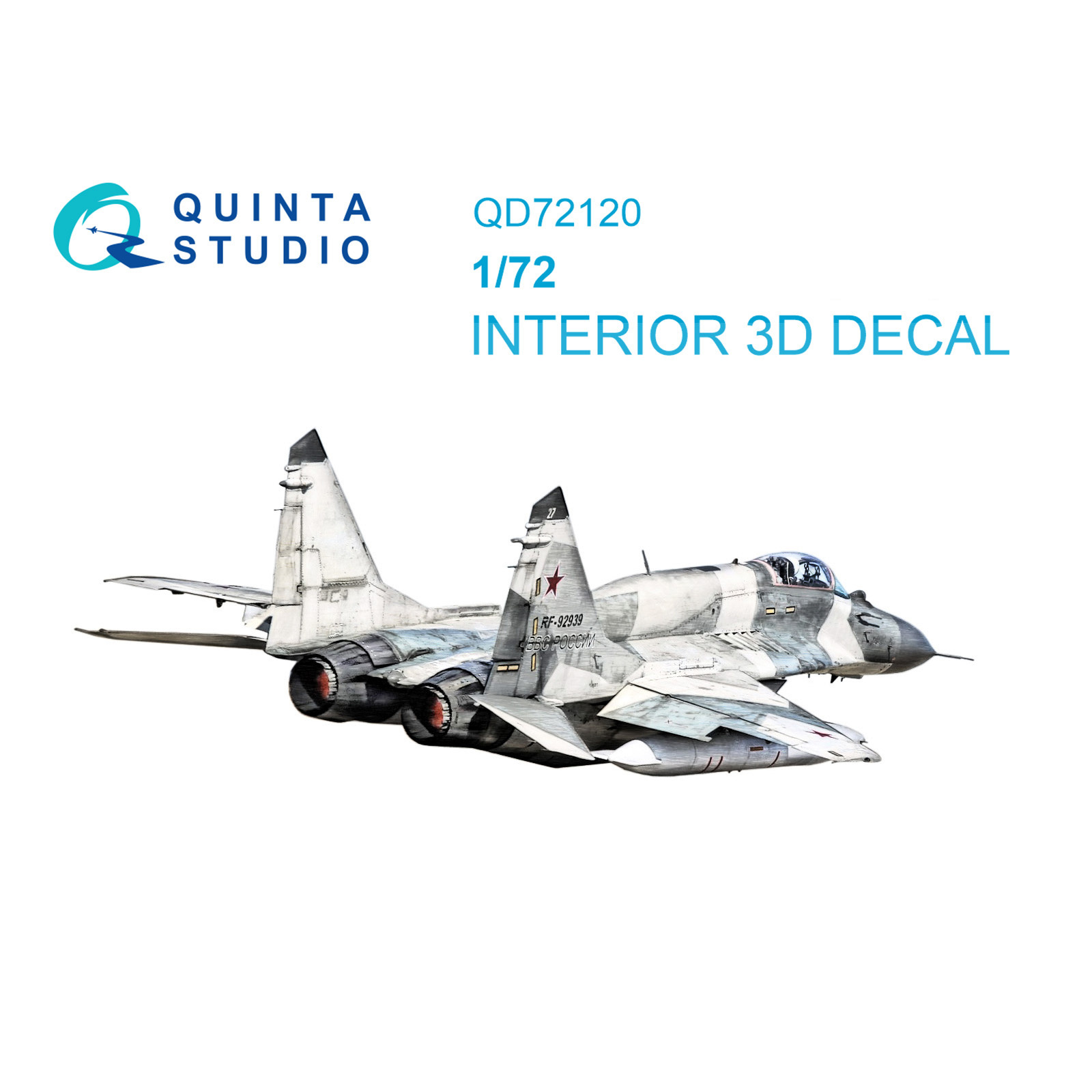 QD72120 Quinta Studio 1/72 3D Декаль интерьера кабины МиГ-29СМТ 9-19 (Трубач)