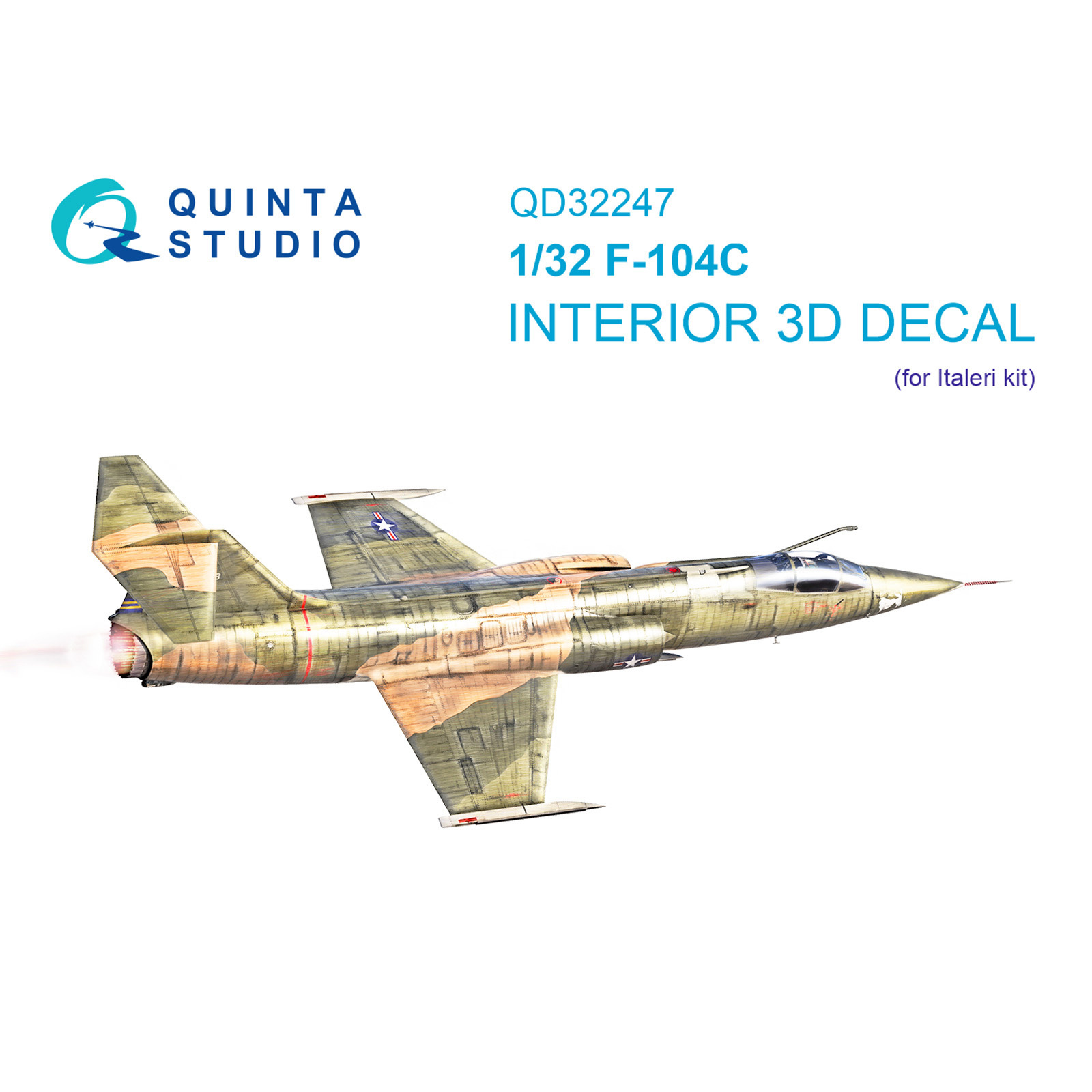 QD32247 Quinta Studio 1/32 3D Декаль интерьера кабины F-104C (Italeri)