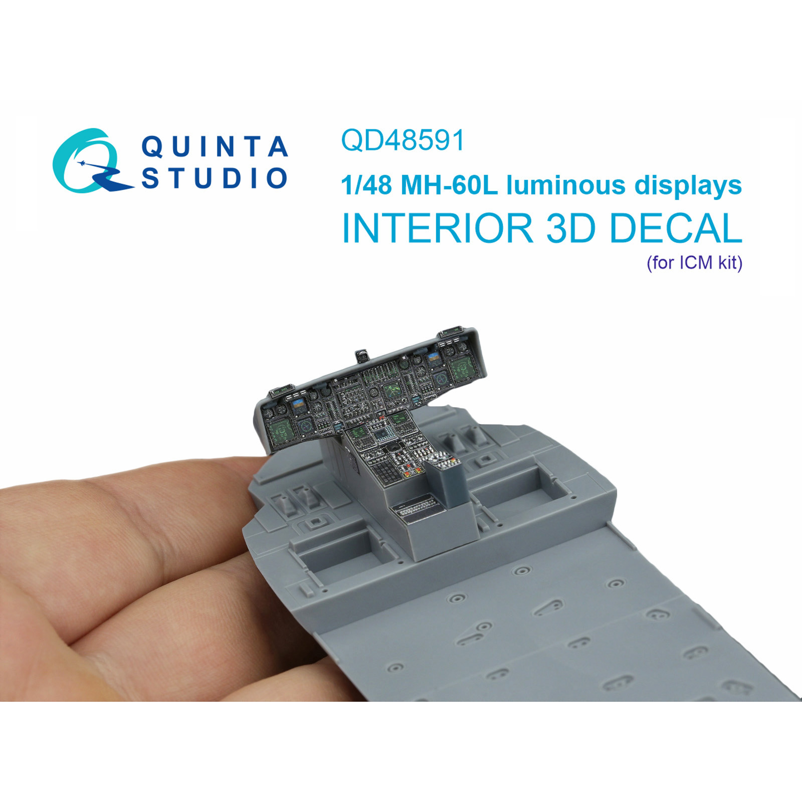 QD48591 Quinta Studio 1/48 3D Декаль MH-60L Blackhawk включенные дисплеи для наборов QD+48590/QDS-48590 (ICM)
