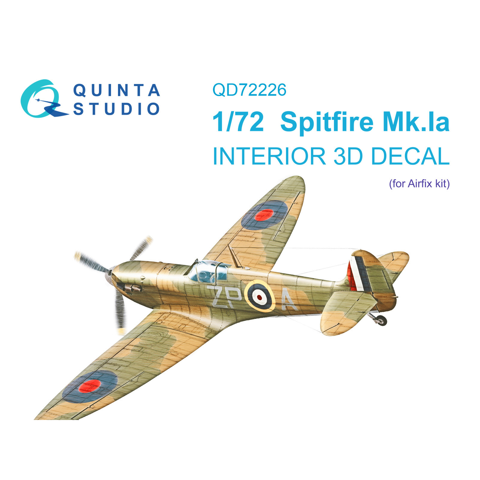 QD72226 Quinta Studio 1/72 3D Декаль интерьера кабины Spitfire Mk.Iа (Airfix)