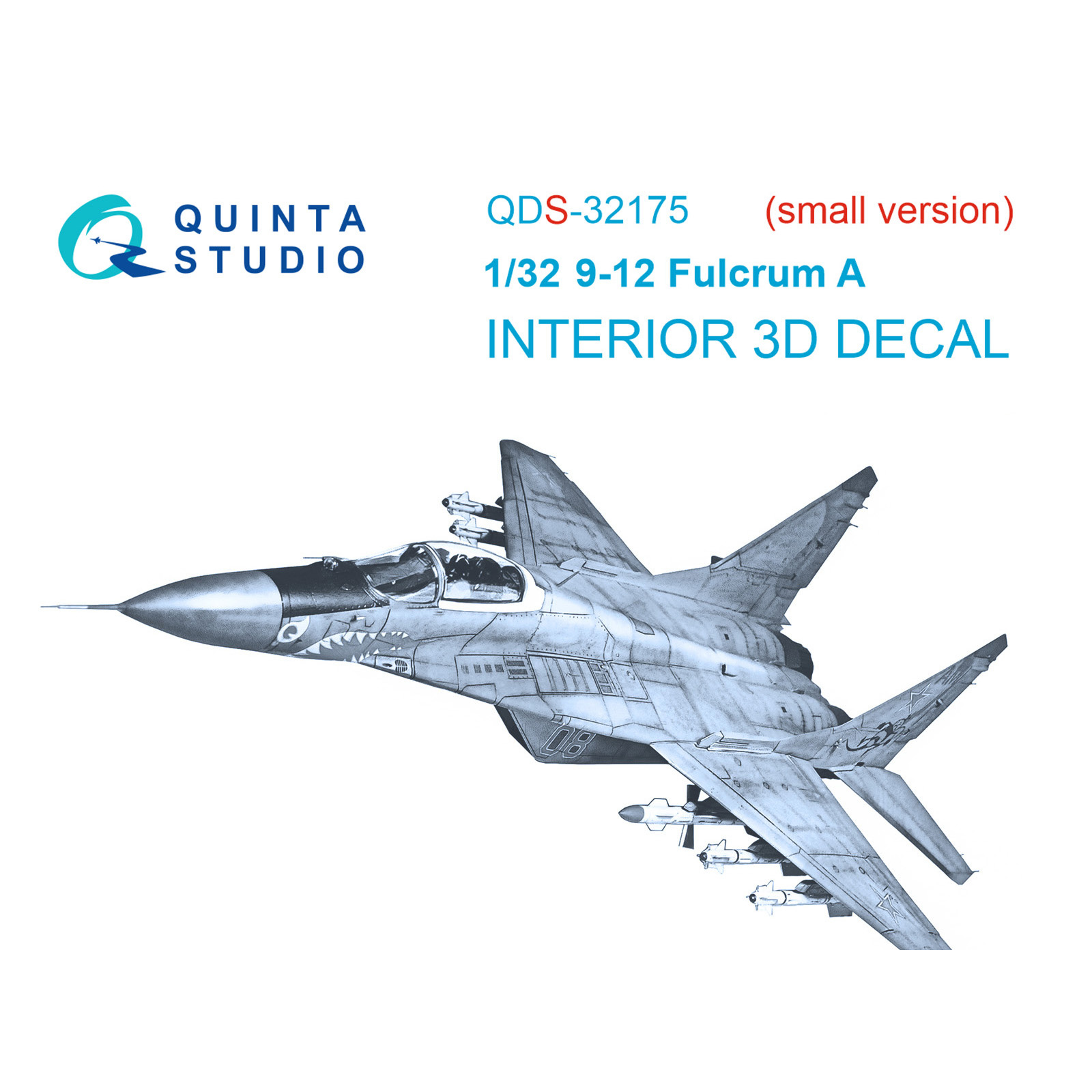 QDS-32175 Quinta Studio 1/32 3D Декаль интерьера кабины MiGG-29 9-12 (Трубач) (Малая версия)