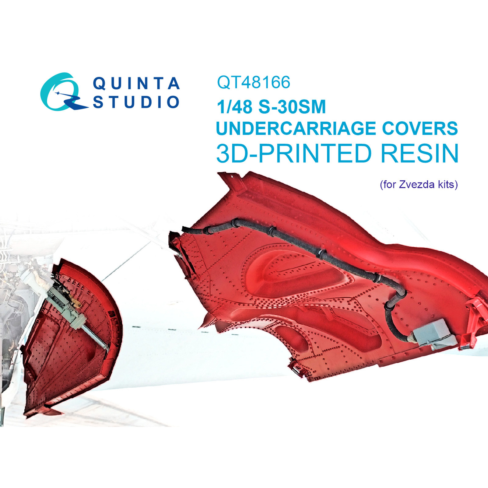 QT48166 Quinta Studio 1/48 Щитки шасси для Суххой-30СМ (Звезда)