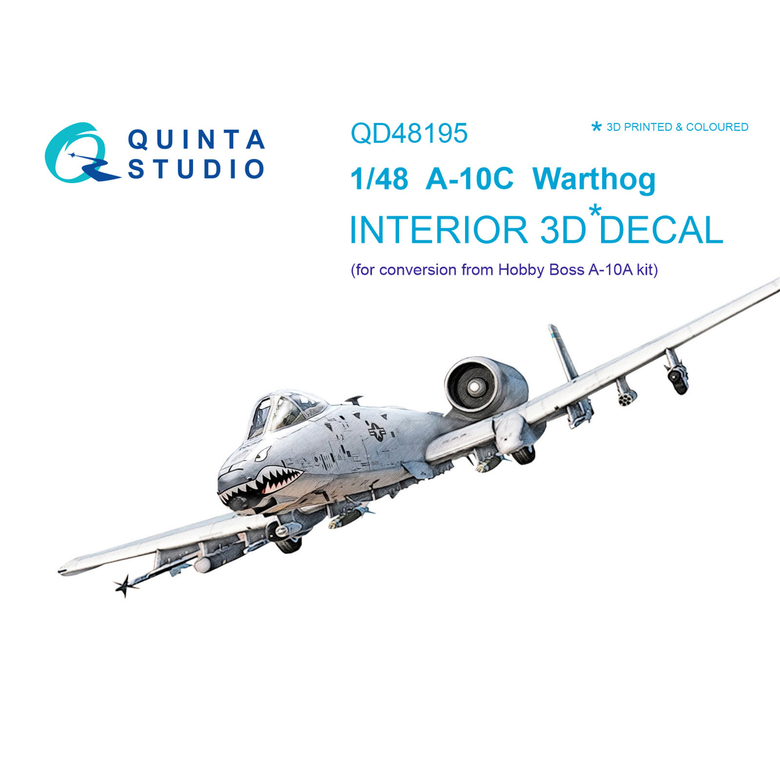 QD48195 QuintaStudio 1/48 3D Декаль интерьера кабины A-10C (Hobby Boss)