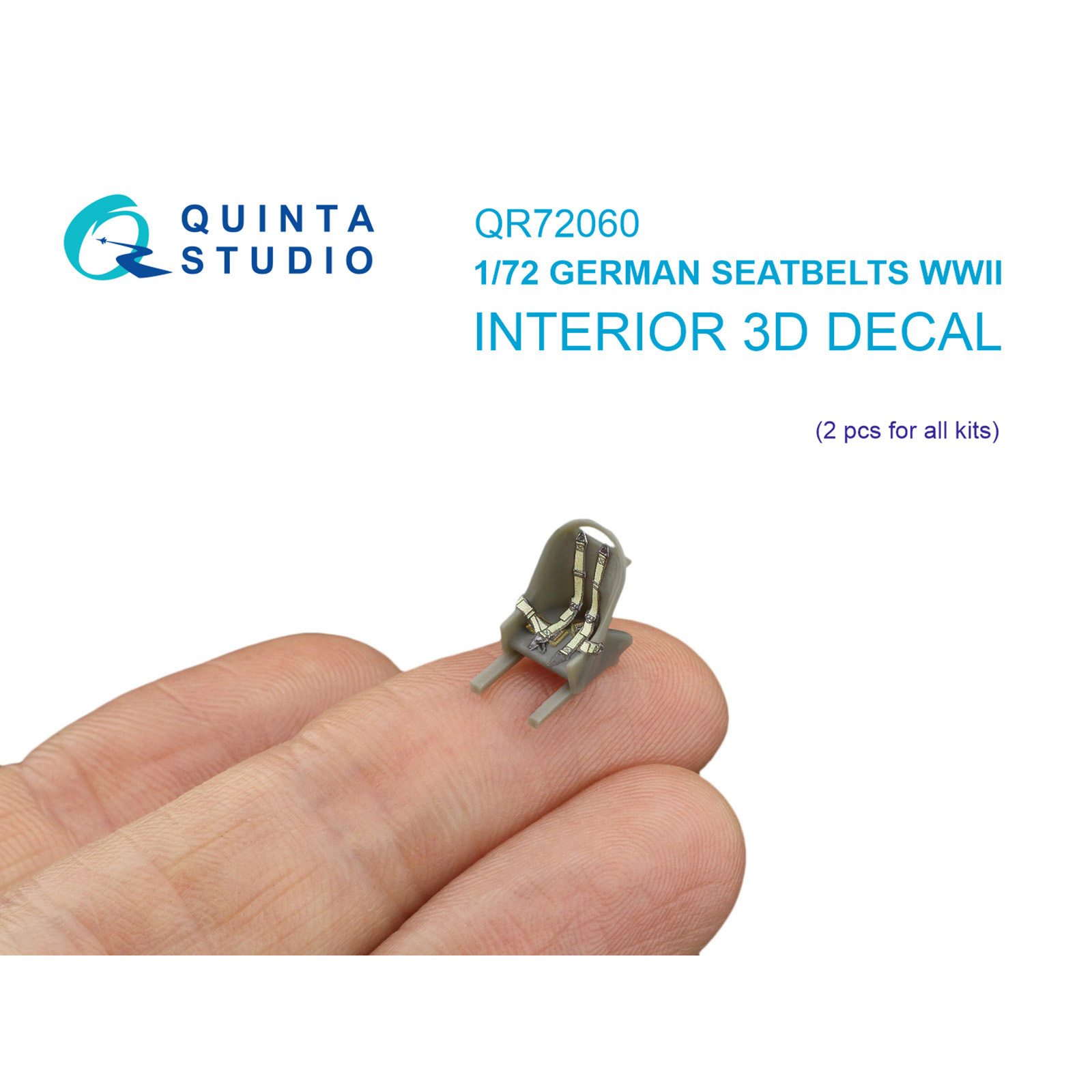 QR72060 Quinta Studio 1/72 Комплект ремней для самолета Luftwaffe, ВМВ (2 шт)