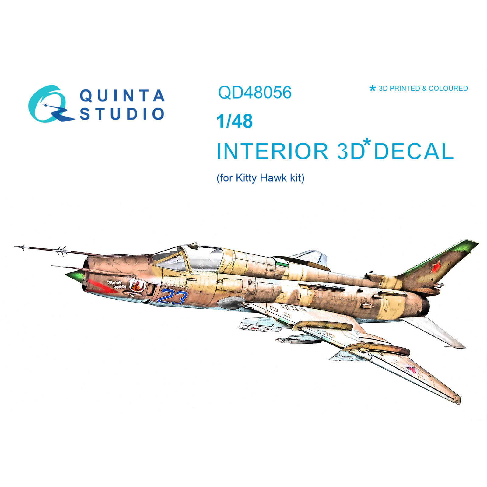 QD48056 Quinta Studio 1/48 3D Декаль интерьера кабины Суххой-17М4/22М4 (для модели KittyHawk)