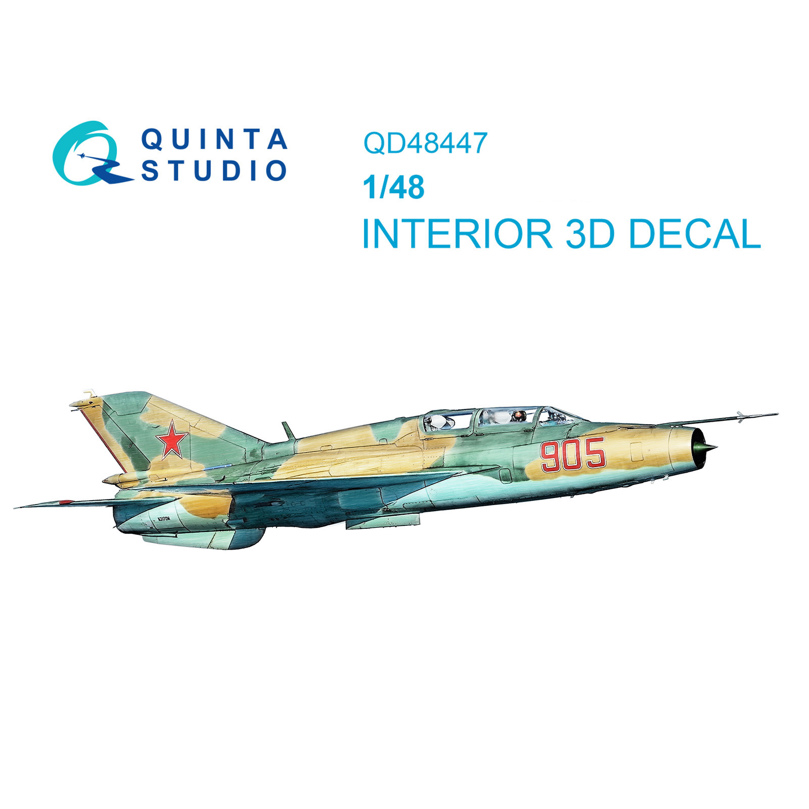 QD48447 Quinta Studio 1/48 3D Декаль интерьера кабины MiGG-21УМ (Трубач)