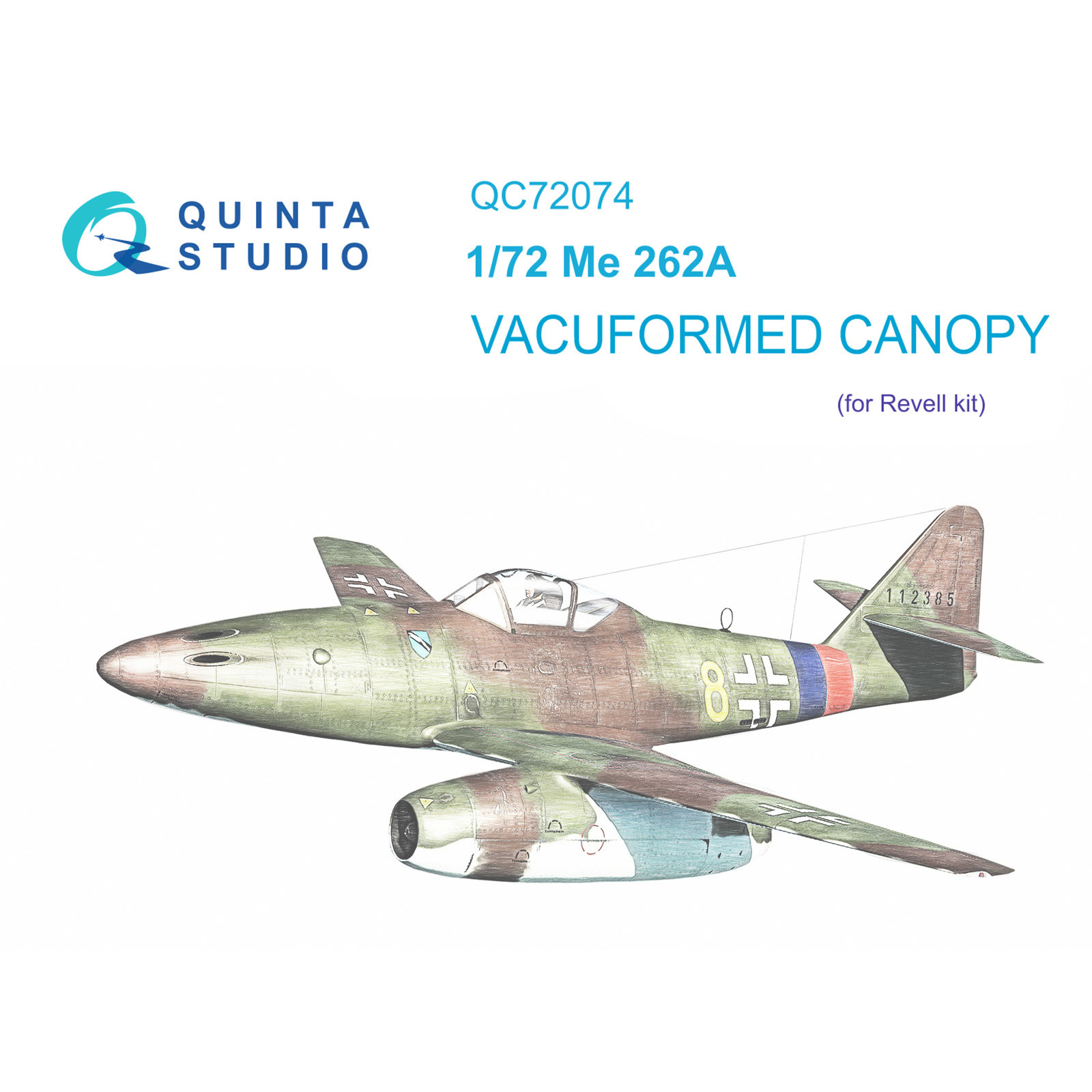 QC72074 Quinta Studio 1/72 Набор остекления для модели Me-262B-1a (Revell)