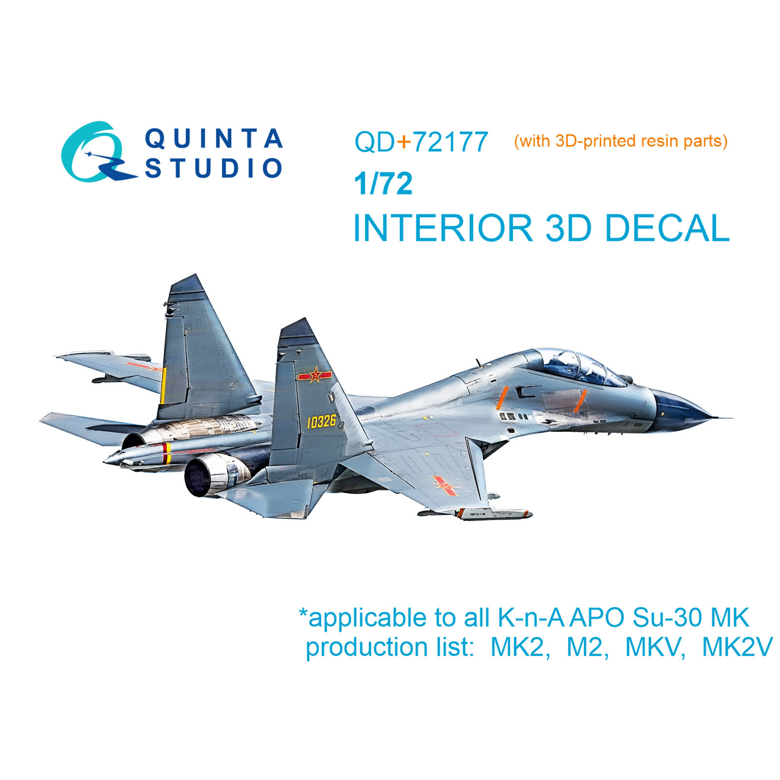 QD+72177 Quinta Studio 1/72 3D Декаль интерьера кабины С-30МКК (Трубач) (с 3D-печатными деталями)