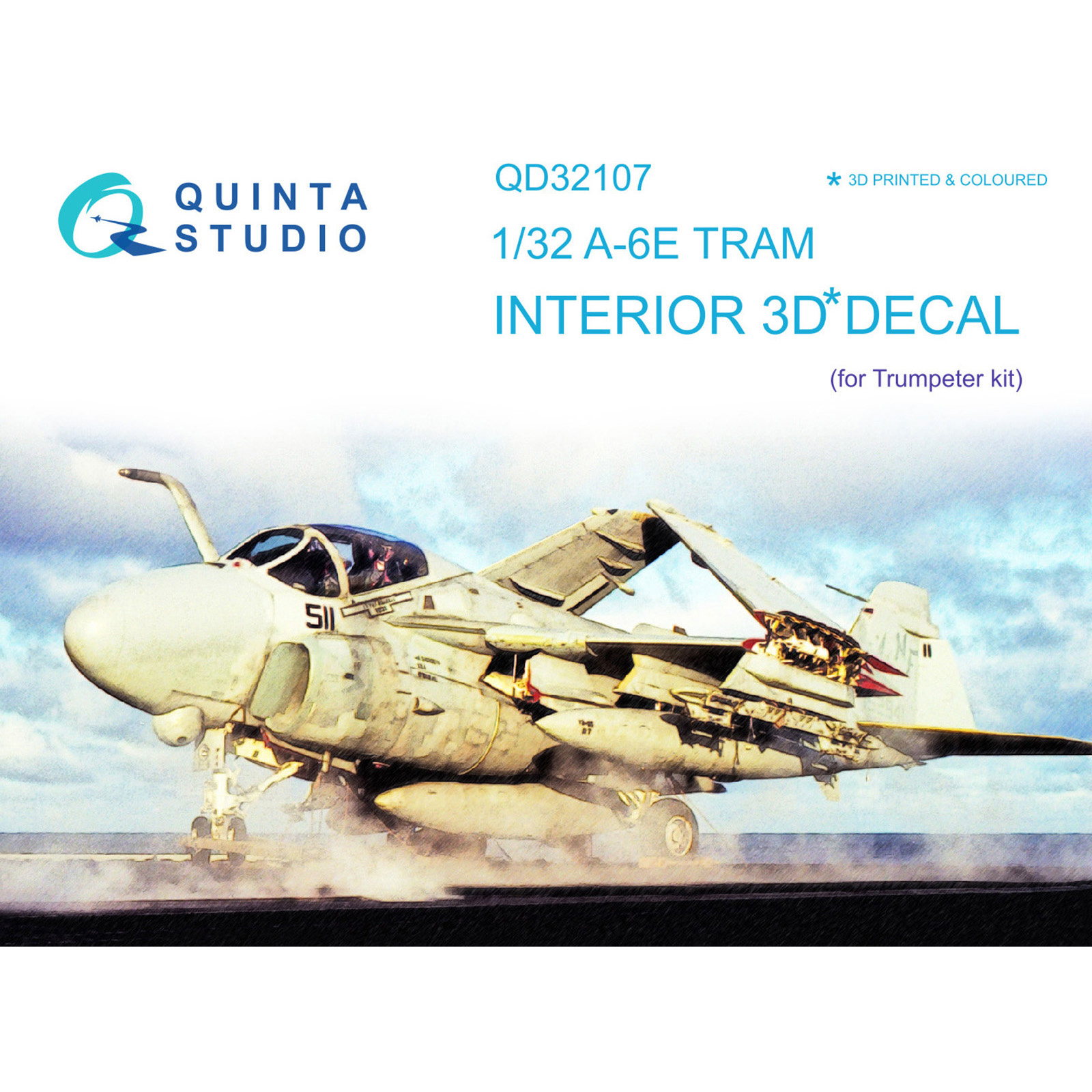 QD32107 Quinta Studio 1/32 3D Декаль интерьера кабины A-6E TRAM Intruder (Трубач)