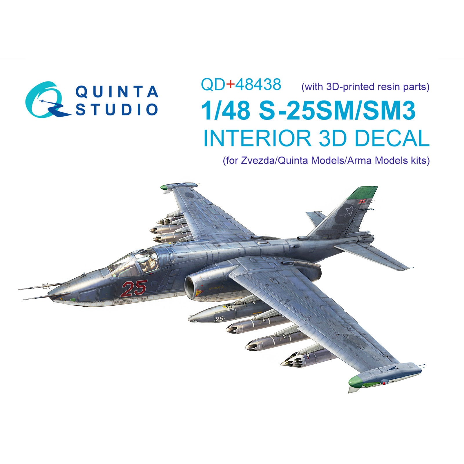 QD+48438 Quinta Studio 1/48 3D Декаль интерьера кабины C-25СМ/СМ3 (Звезда/Quinta Models/Arma Models)