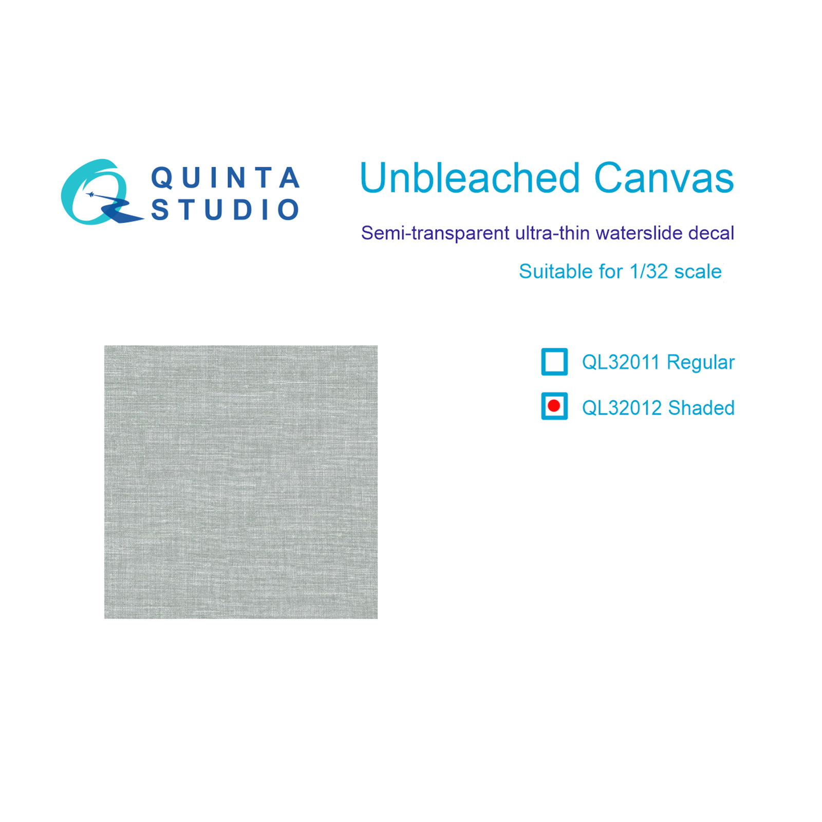 QL32012 Quinta Studio 1/32 Небеленое полотно, контрастное