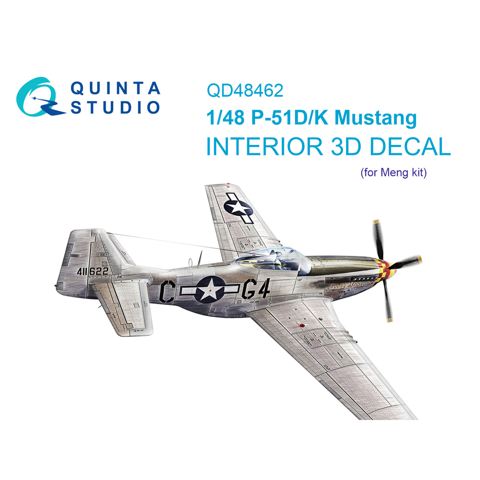 QD48462 Quinta Studio 1/48 3D Декаль интерьера кабины P-51D/K (Meng)