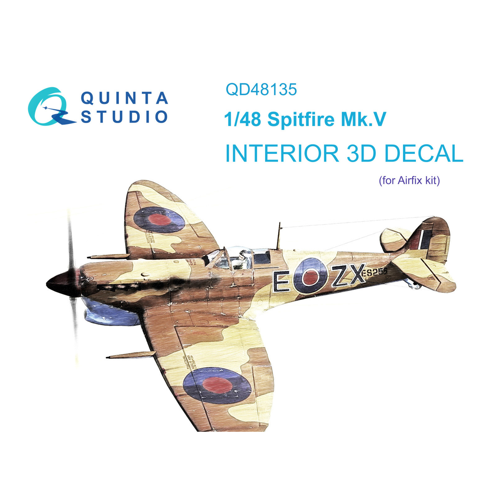 QD48135 Quinta Studio 1/48 3D Декаль интерьера Spitfire Mk.V (Airfix)