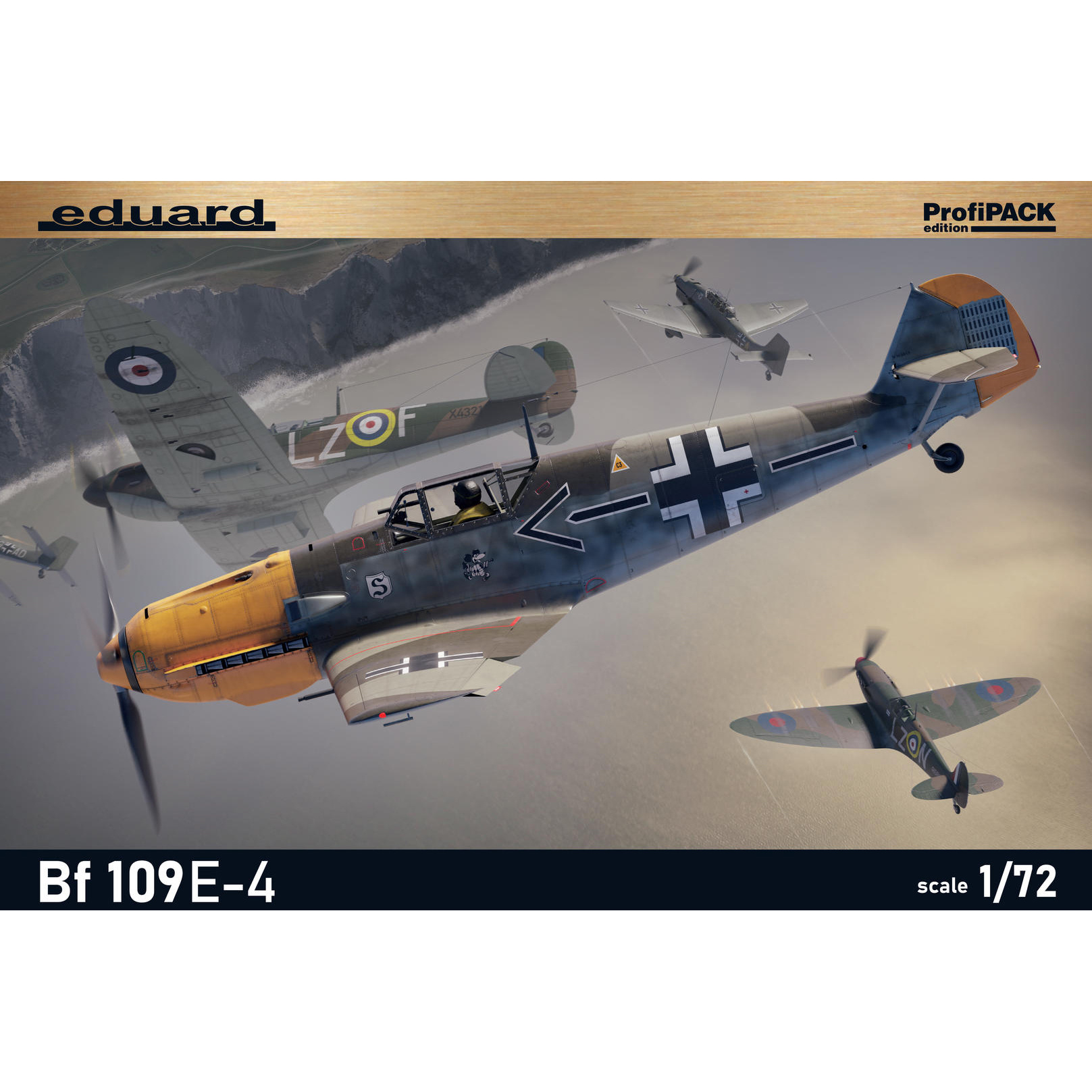 7033 Eduard 1/72 Немецкий истребитель Bf 109E-4 (ProfiPACK)