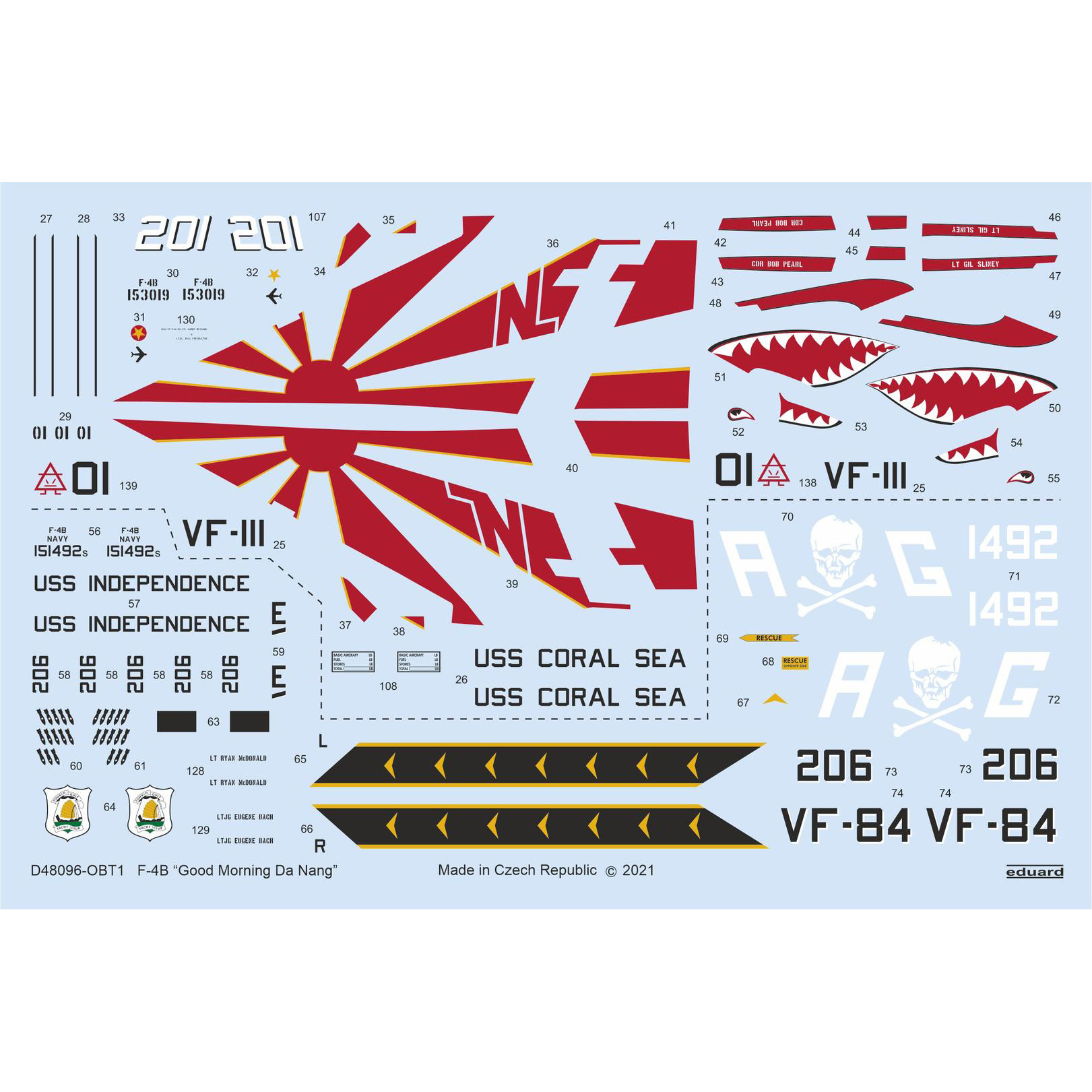 D48096 Eduard 1/48 Набор декалей для F-4B Good Morning Da Nang