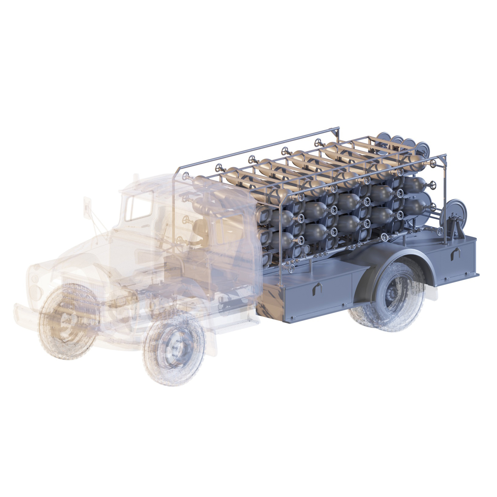 ММ35057 Моя модель 1/35 АУ-21 Автомобиль углекислотного тушения на базе грузового автомобиля 130