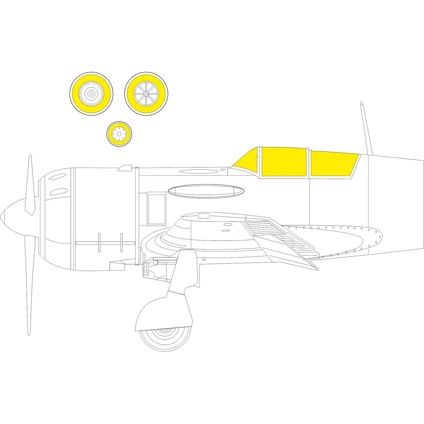 EX823 Eduard 1/48 Окрасочная маска для Лавочкин-11