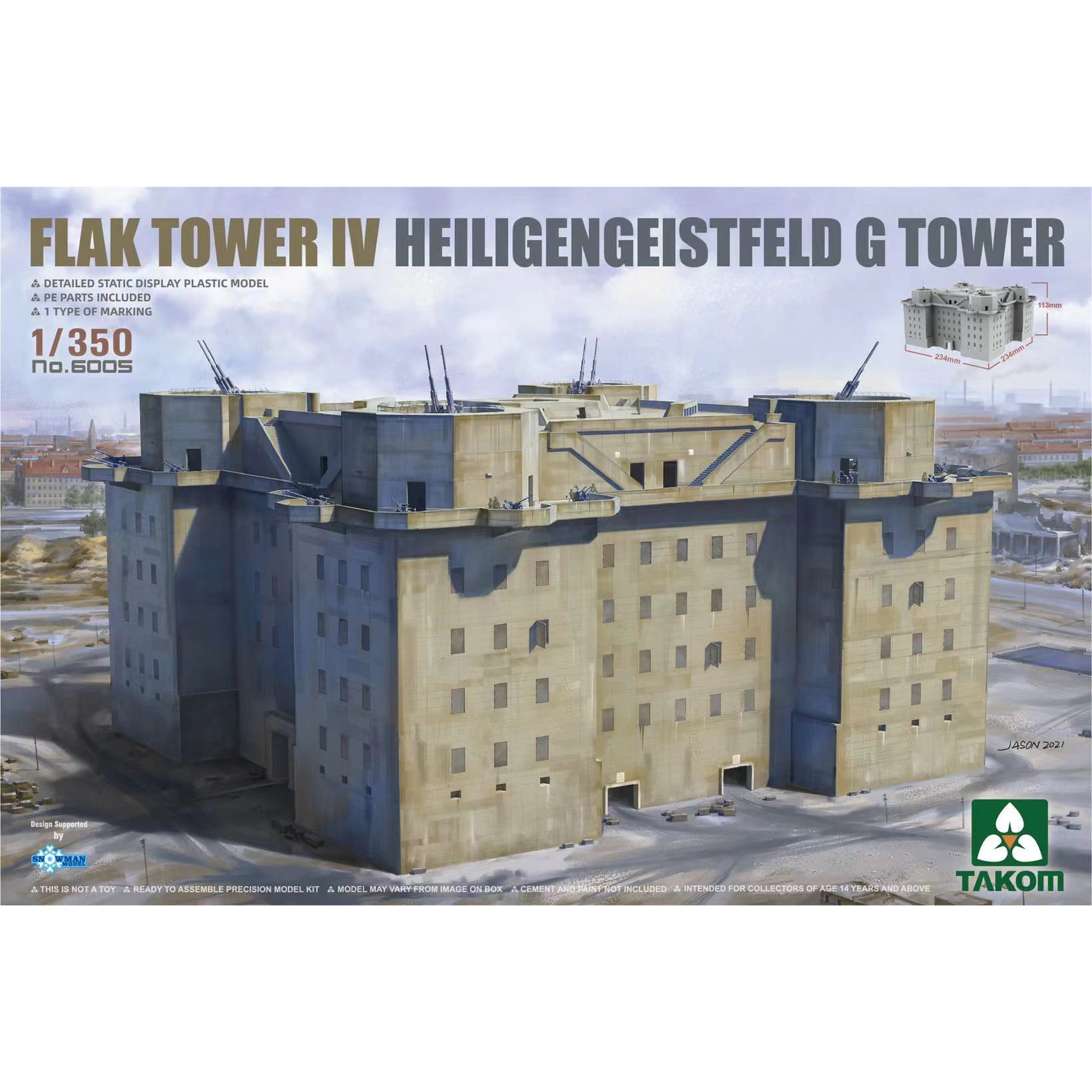6005 Takom 1/350 Flakturm IV - Хайлигенгайстфельд G-Tower