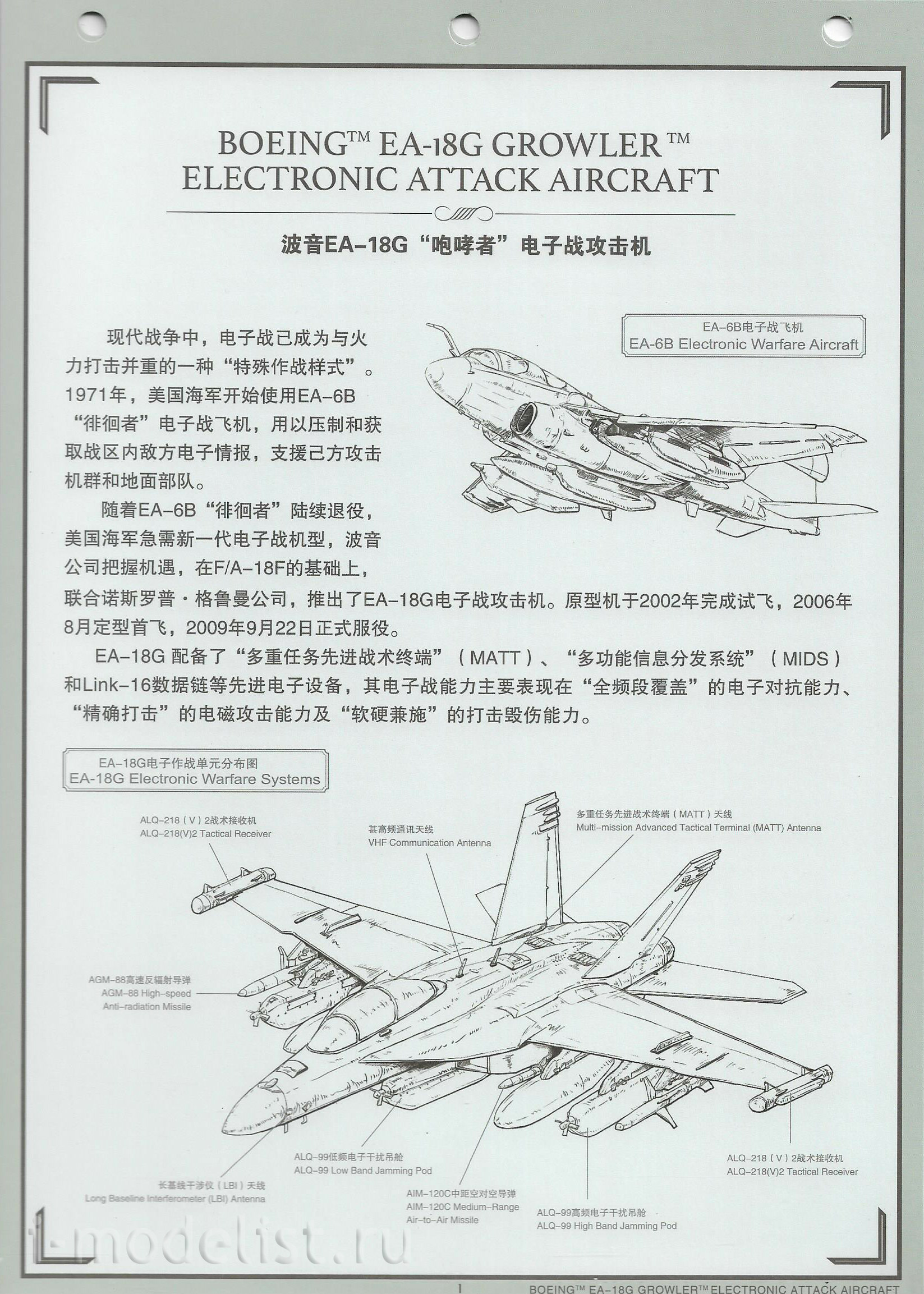 LS-014 Meng 1/48 Самолёт EA-18G Growler