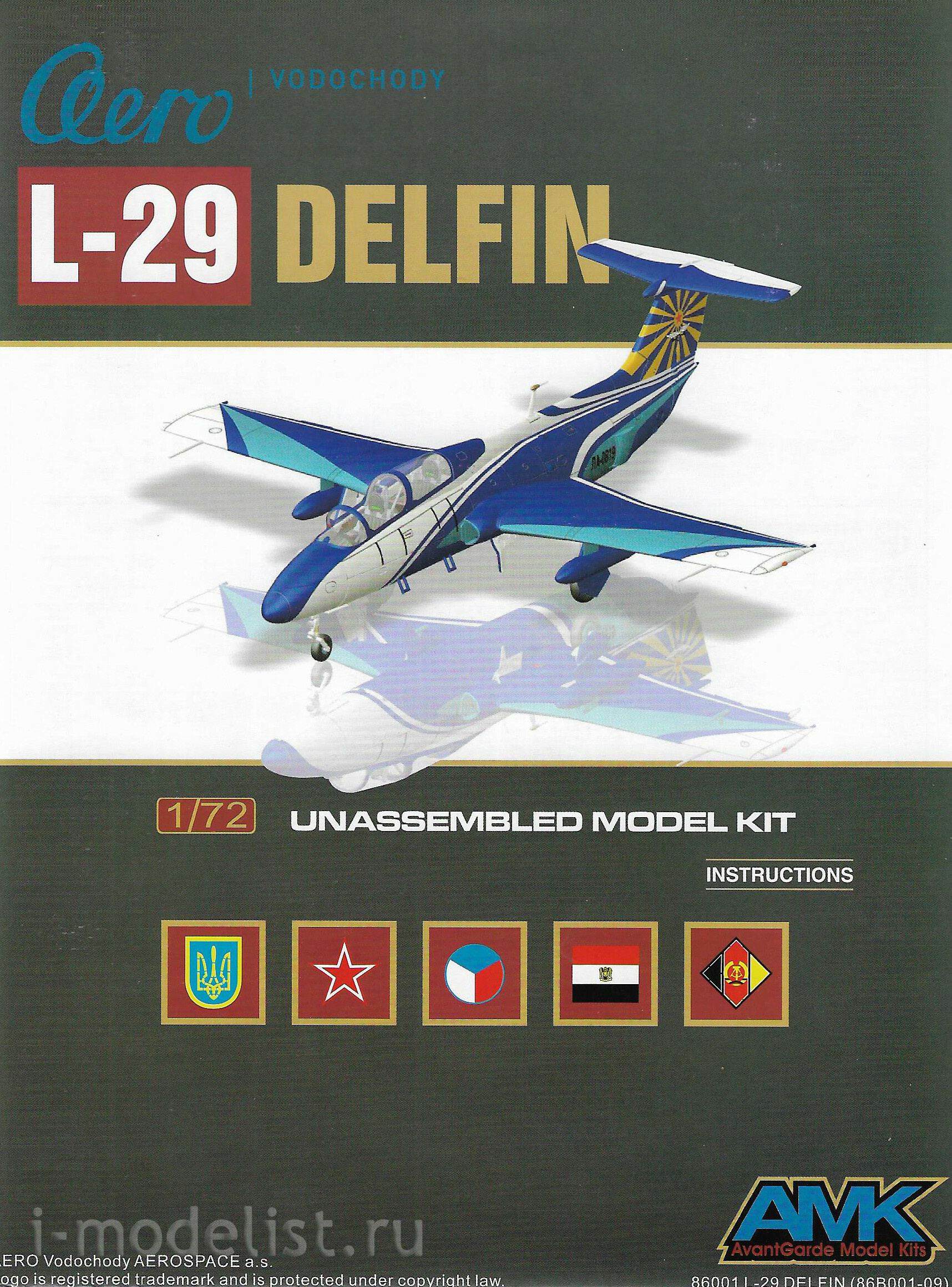 86001 AMK 1/72 Самолёт L-29 Delfin