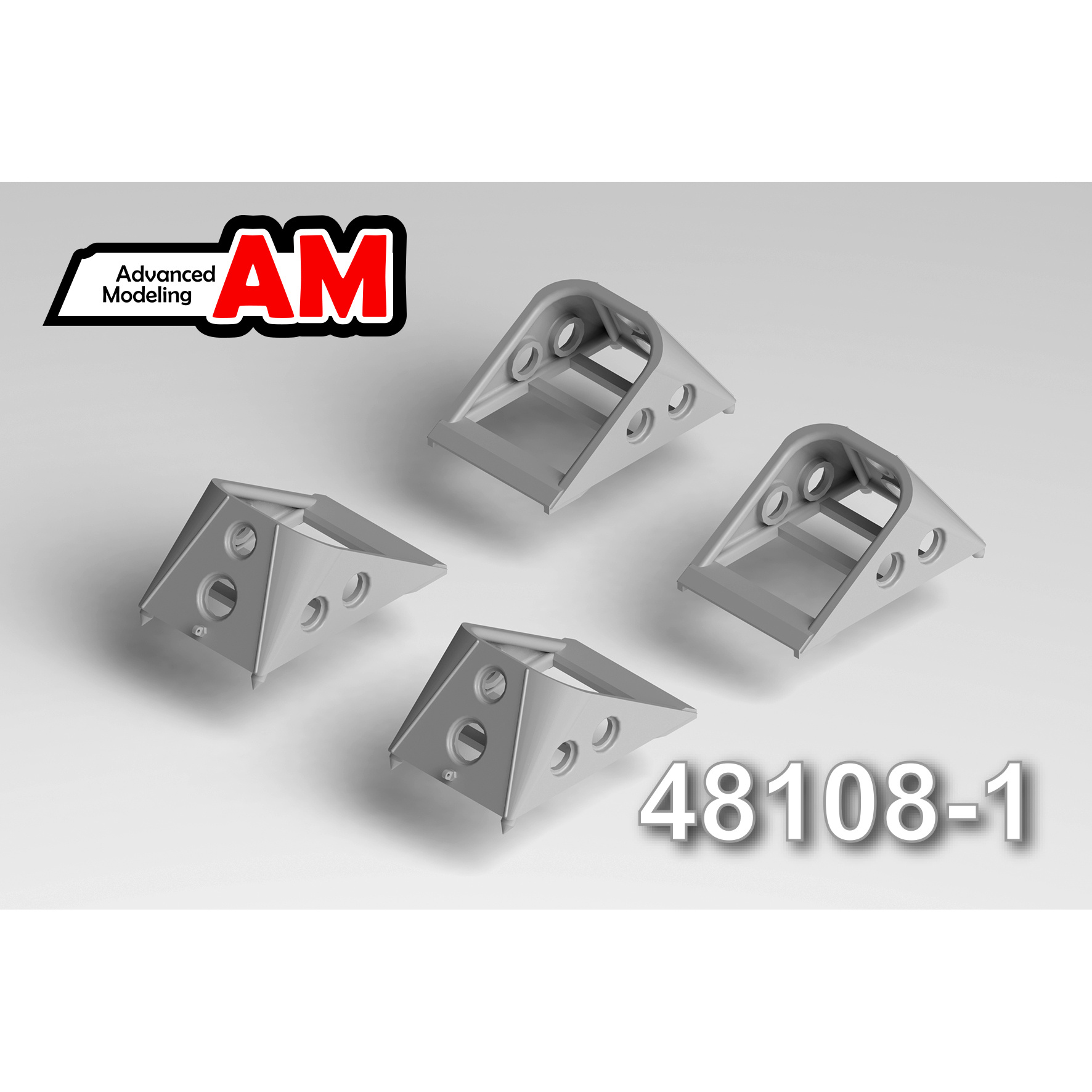 АМС48024-3 Advanced Modeling 1/48 Набор колодок под колеса шасси тип 2 «широкие» (6 шт.)