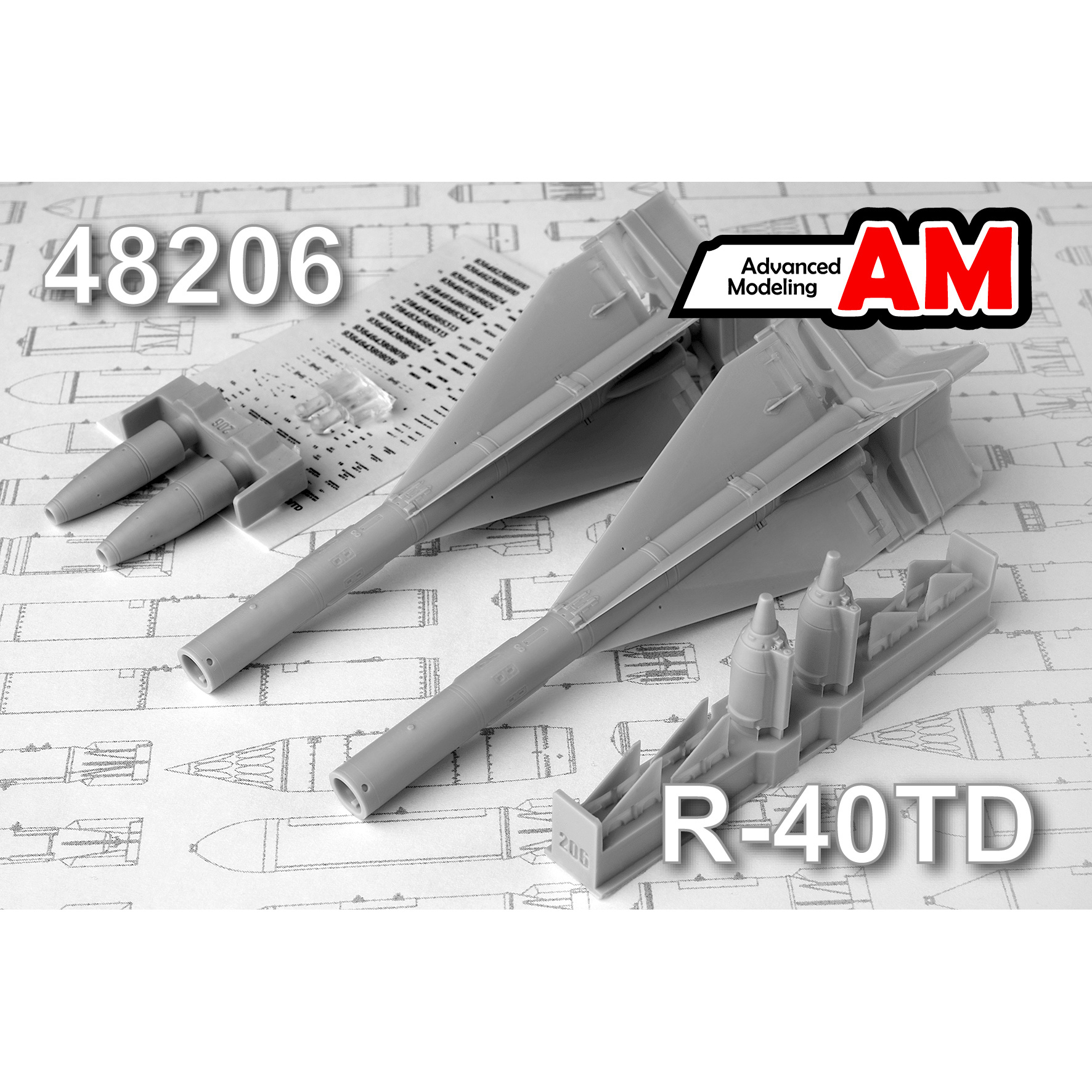 АМС48206 Advanced Modeling 1/48 Р-40ТД Авиационная управляемая ракета класса «Воздух-воздух» 