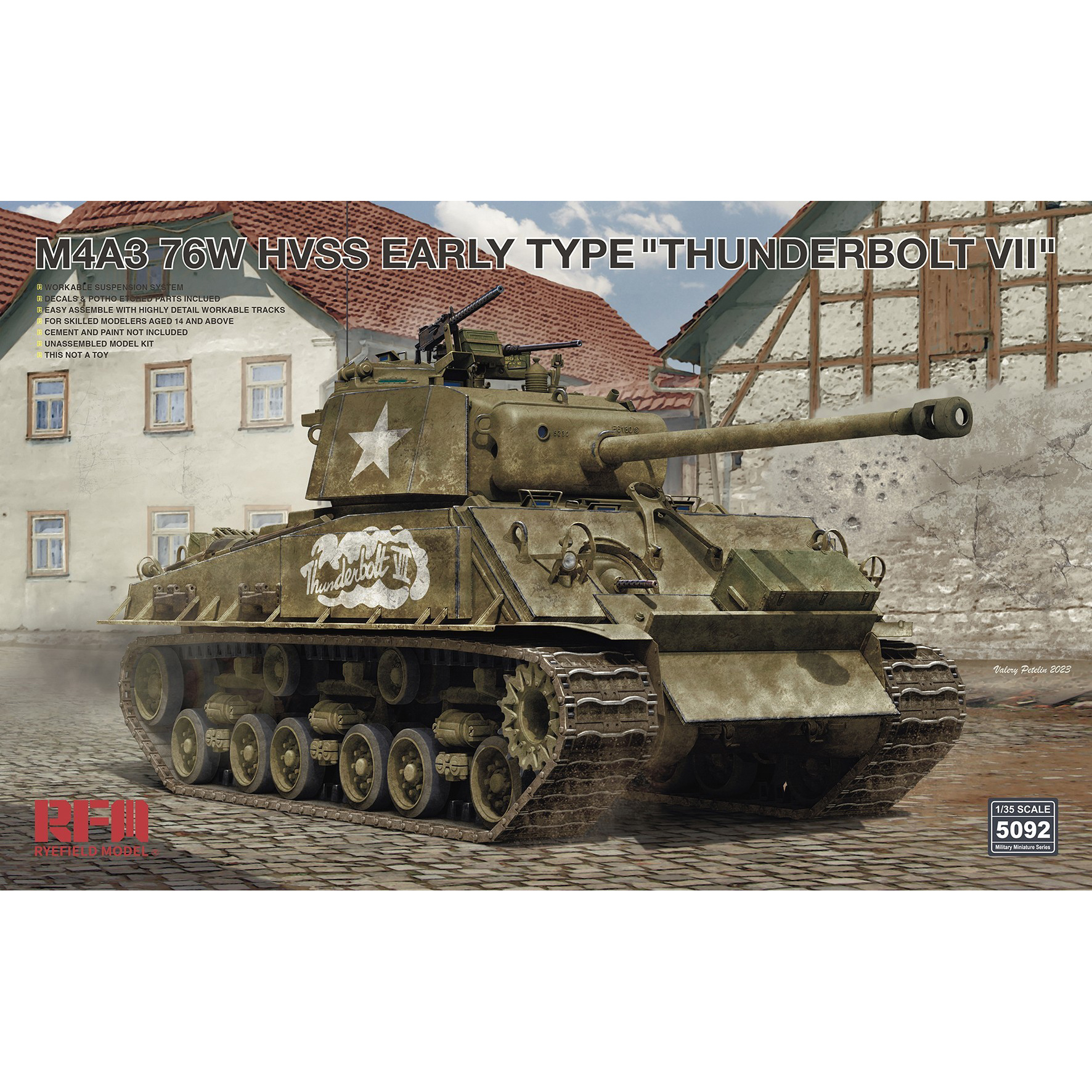 RM-5092 Rye Field Model 1/35 Танк M4A3 76W HVSS Early Type 
