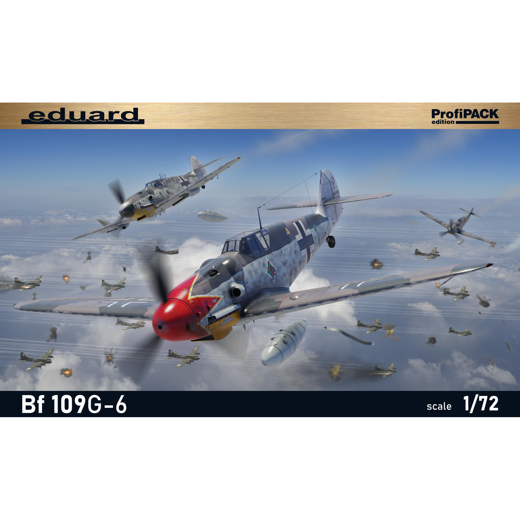 70159 Eduard 1/72 Немецкий истребитель Bf 109G-6 (ProfiPACK)