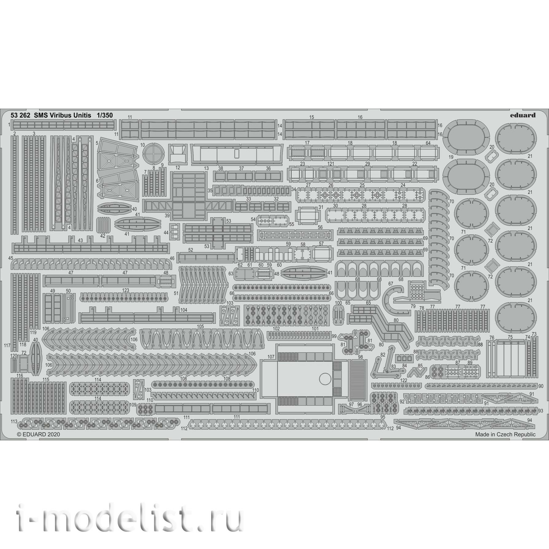 53262 Eduard 1/350 Фототравление для SMS Viribus Unitis