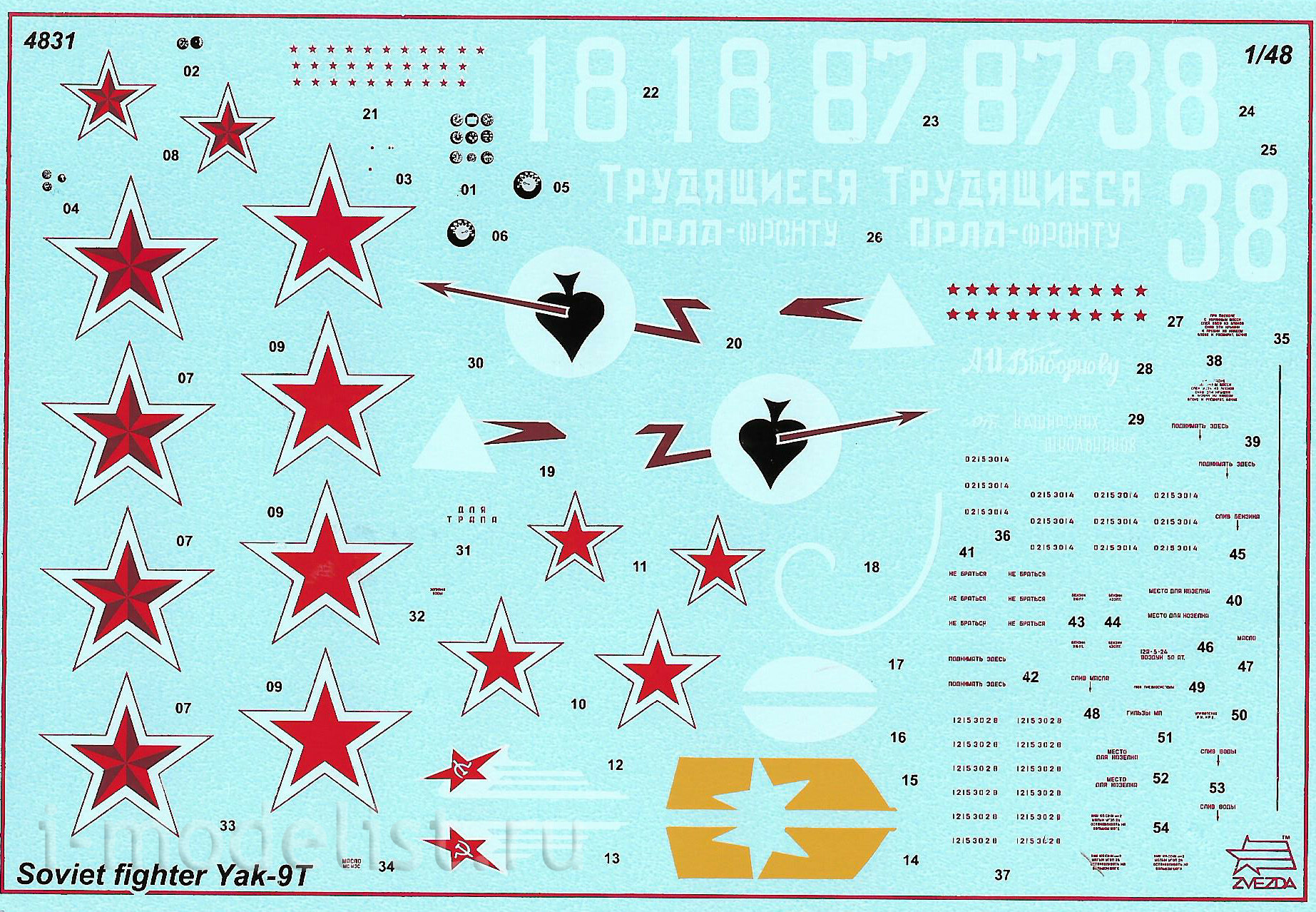 4831 Звезда 1/48 Советский истребитель Як-9Т