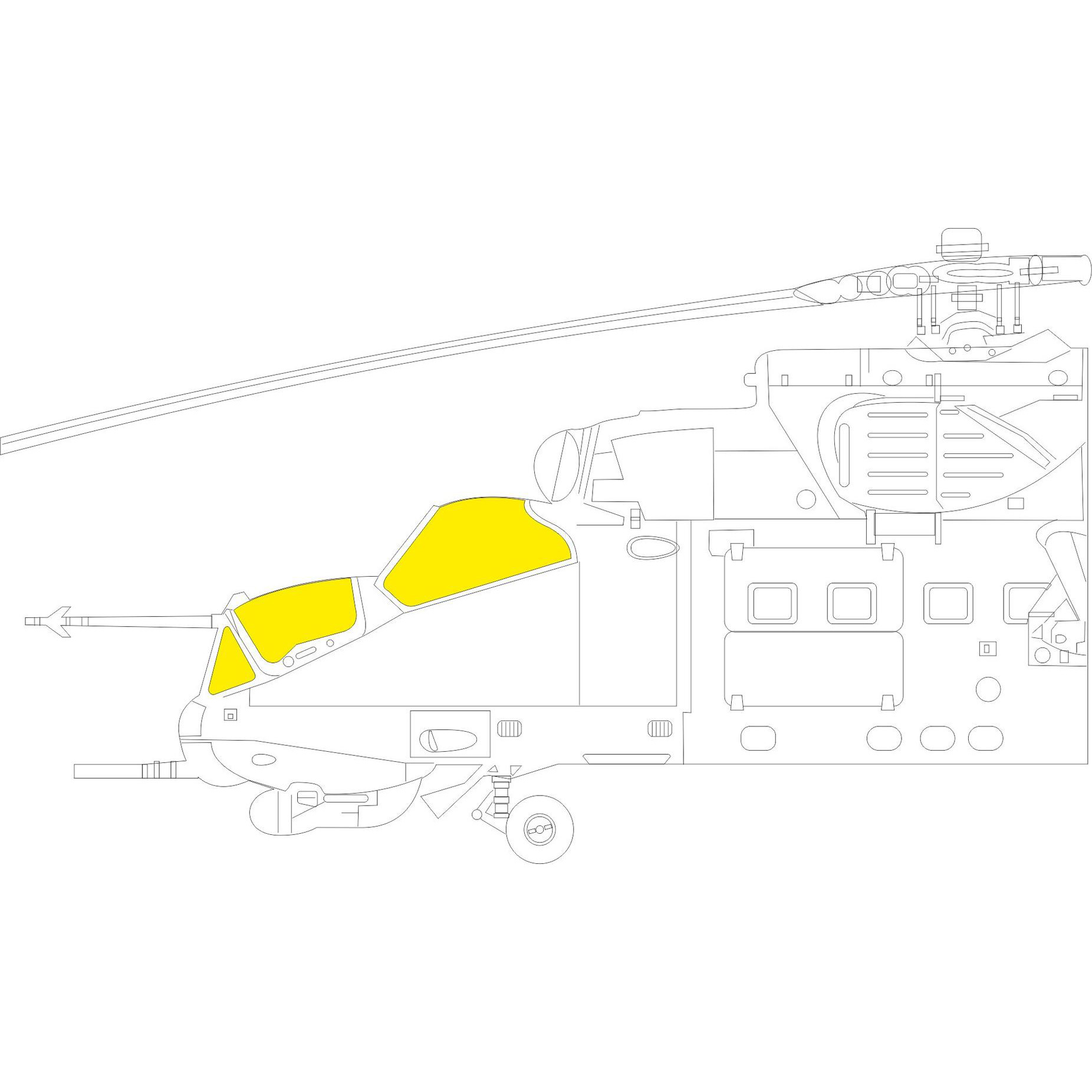 EX798 Eduard 1/48 Окрасочная маска для Mu-24P