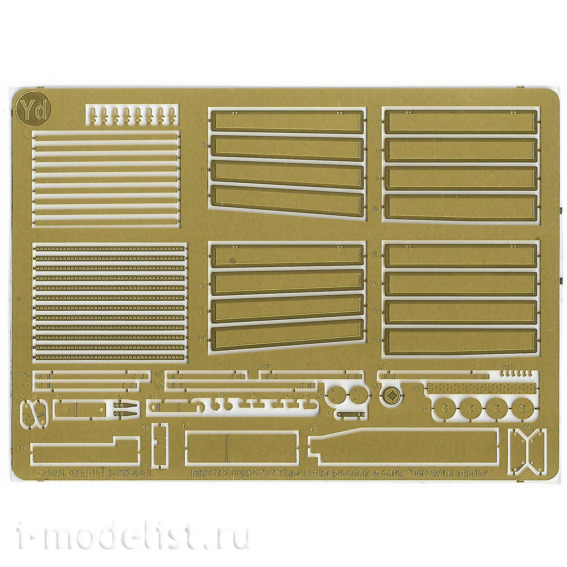 RM-5141 Rye Field Model 1/35 Набор полного интерьера для танка Тигр-1 (средний/ранний/поздний, 3 в 1)