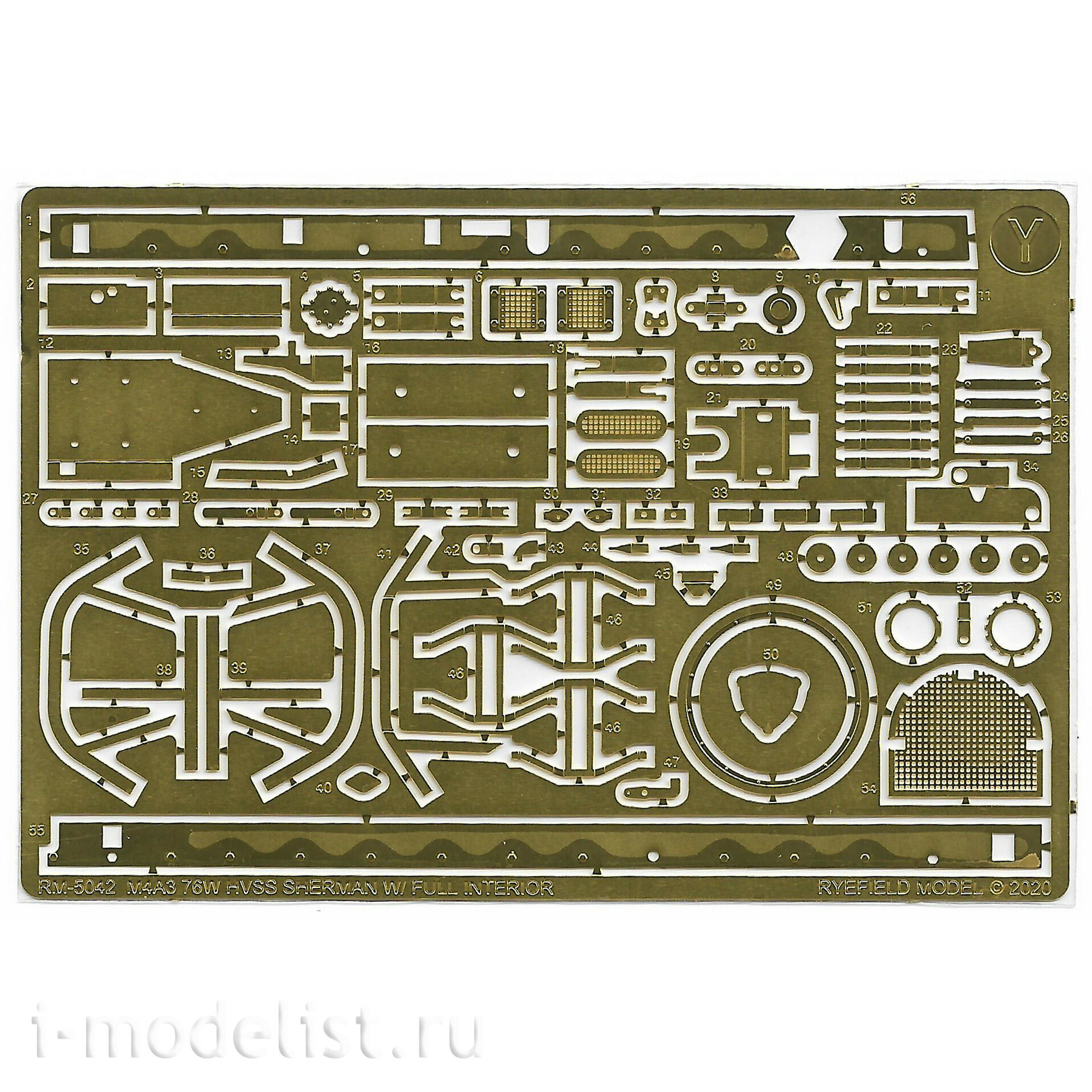 RM-5135 Rye Field Model 1/35 Танк M4A3 Sherman 76W VVSS поздний (Стандартная версия с интерьером)	