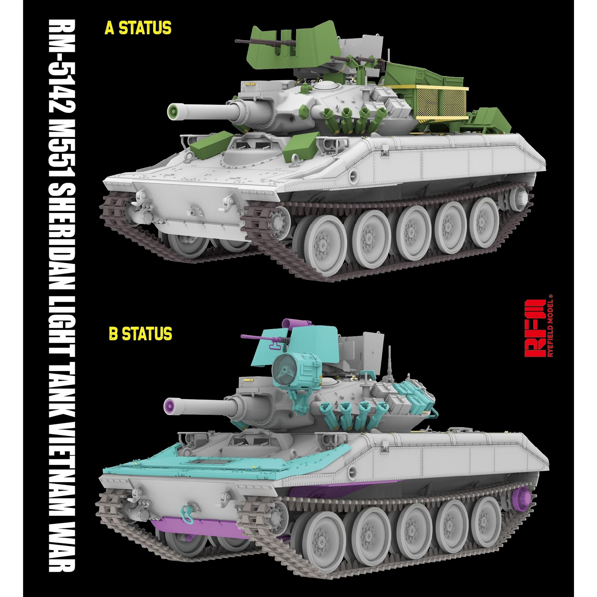 RM-5142 Rye Field Model 1/35 Легкий танк M551 