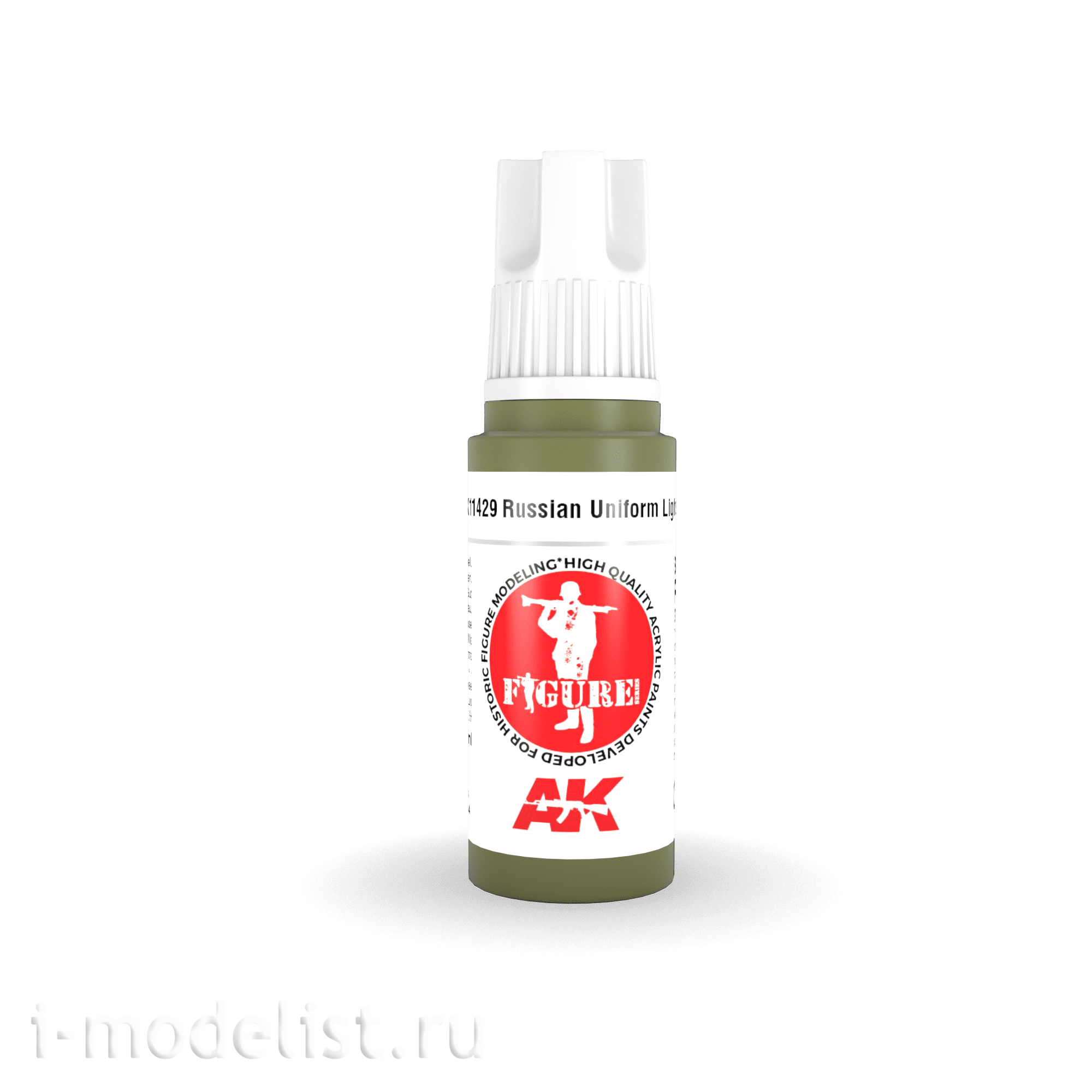 AK11429 AK Interactive Краска акриловая RUSSIAN UNIFORM LIGHTS – FIGURES (русская униформа светлая) 17 мл