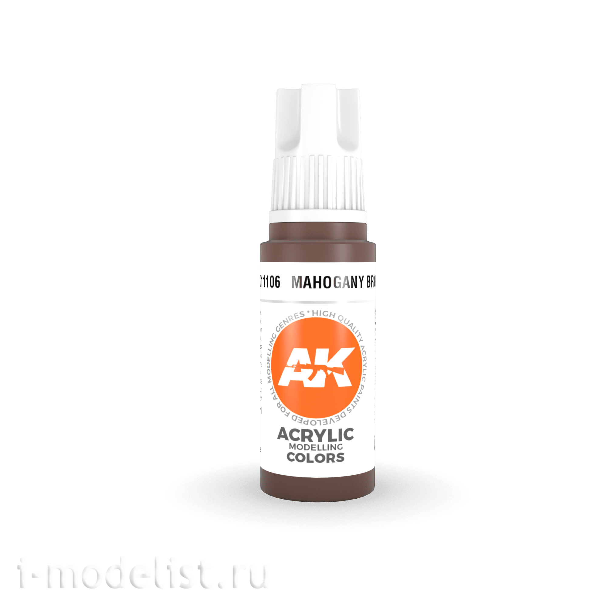 AK11106 AK Interactive Краска акриловая 3rd Generation Mahogany Brown 17ml / Махогон