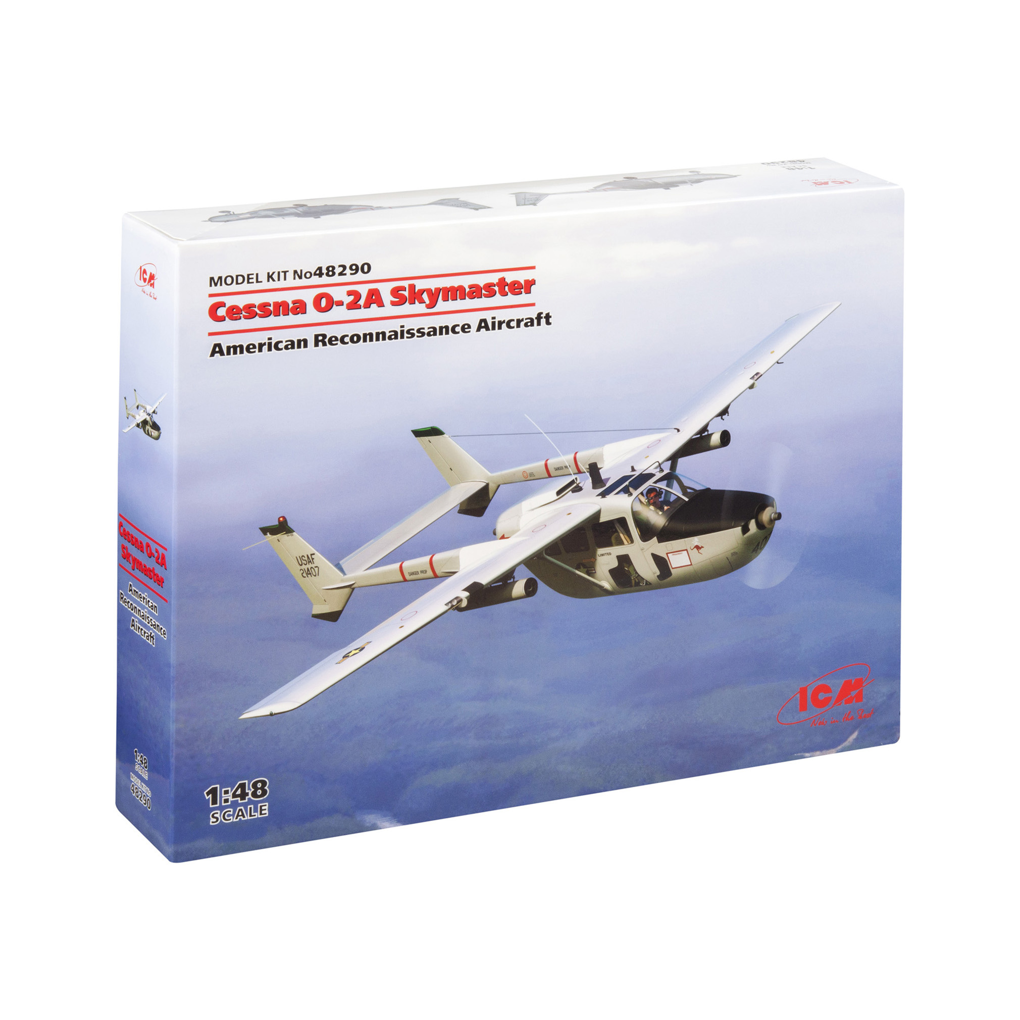 48290 ICM 1/48 Cessna O-2A Skymaster, Американский самолет-разведчик