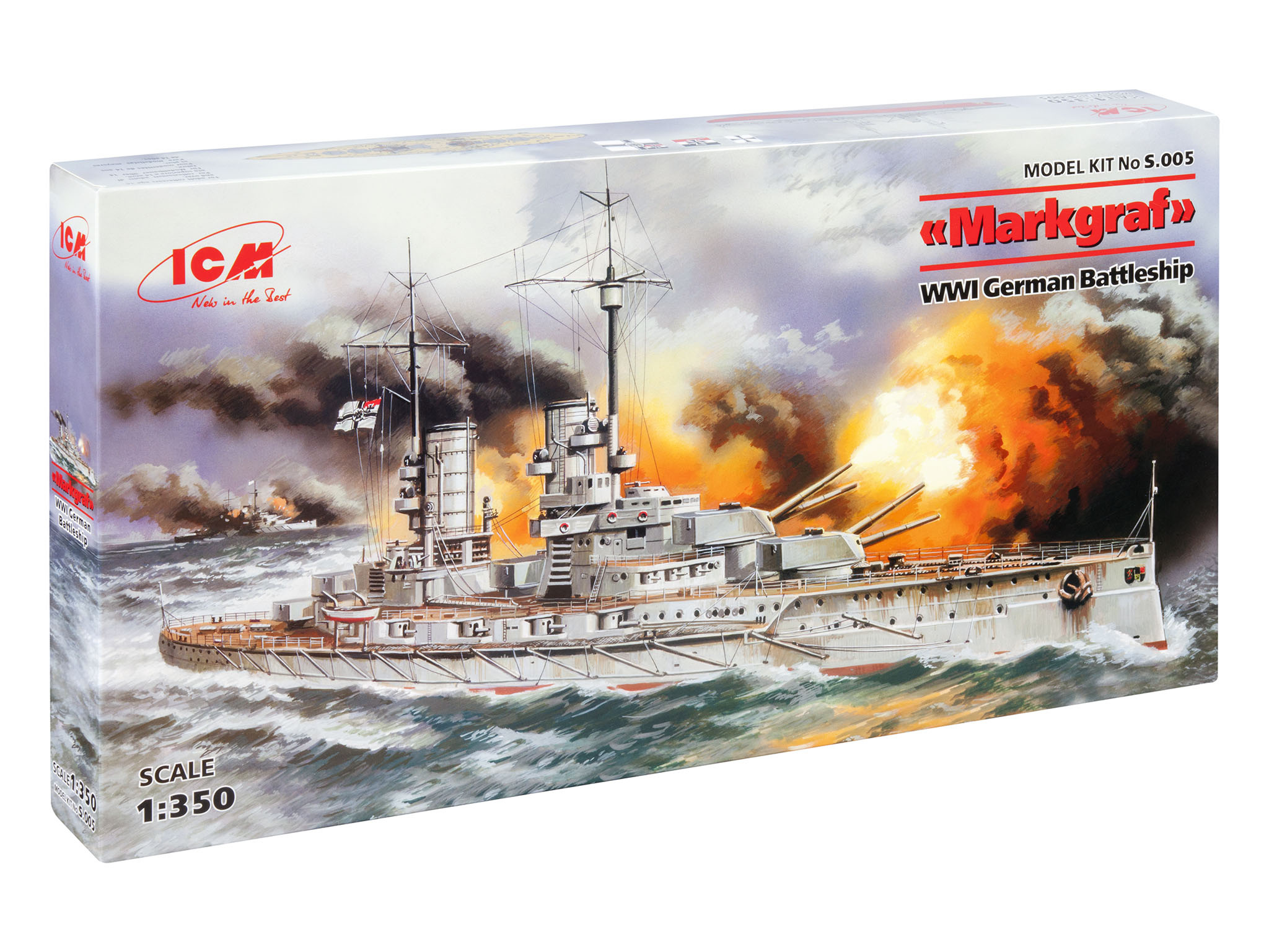 S.005 ICM 1/350 «Маркграф» Германский линейный корабль I Мировой войны