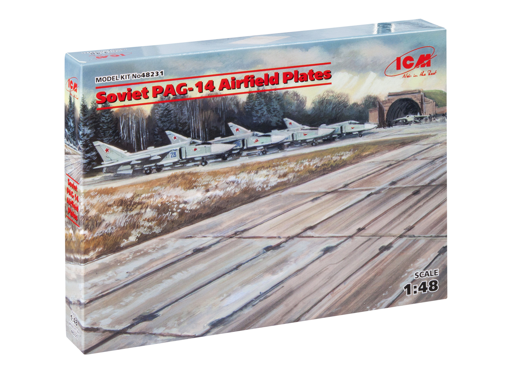 48231 ICM 1/48 Советские плиты аэродромного покрытия ПАГ-14 (32 шт.)