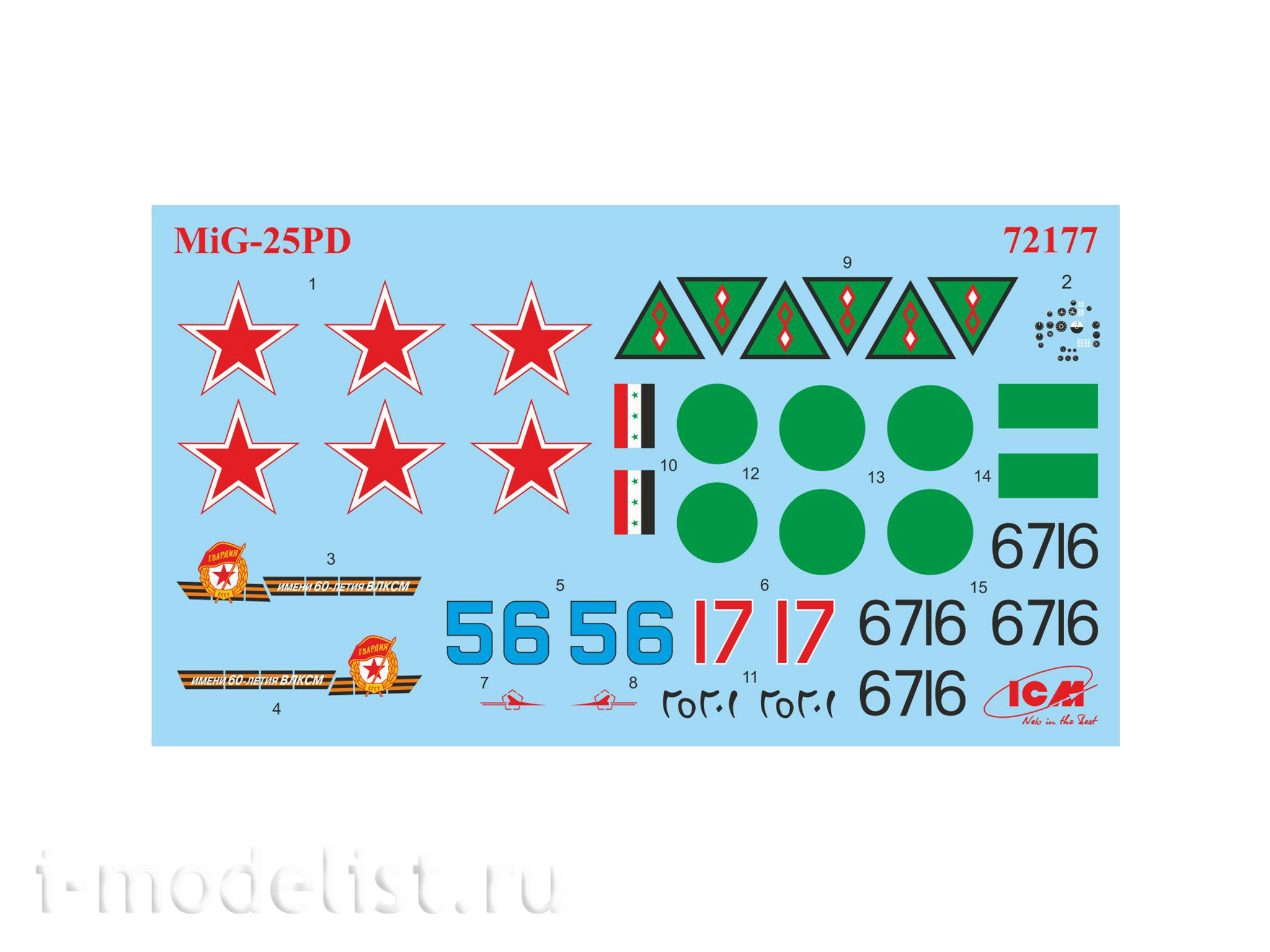 72177 ICM 1/72 Советский истребитель-перехватчик МuГ-25 ПД
