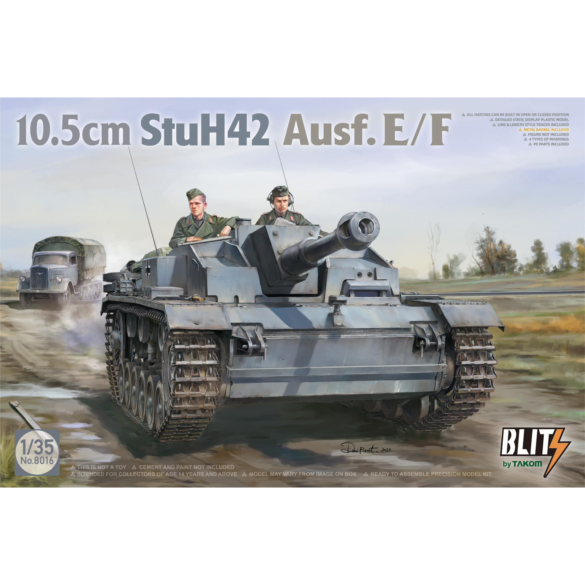 8016 Takom 1/35 Немецкая САУ 10.5cm StuH.42 Ausf.E/F