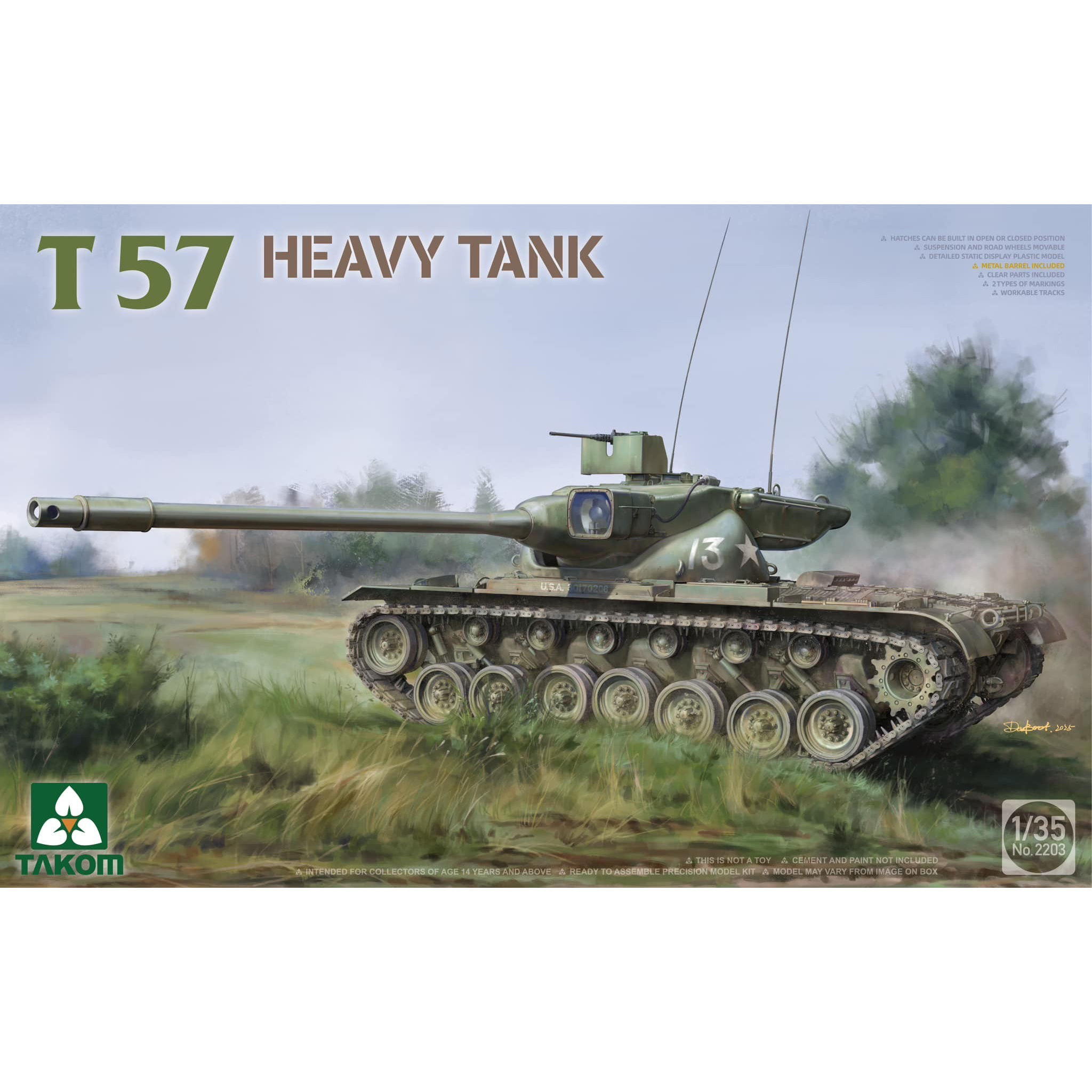 2203 Takom 1/35 Тяжёлый танк Т-57