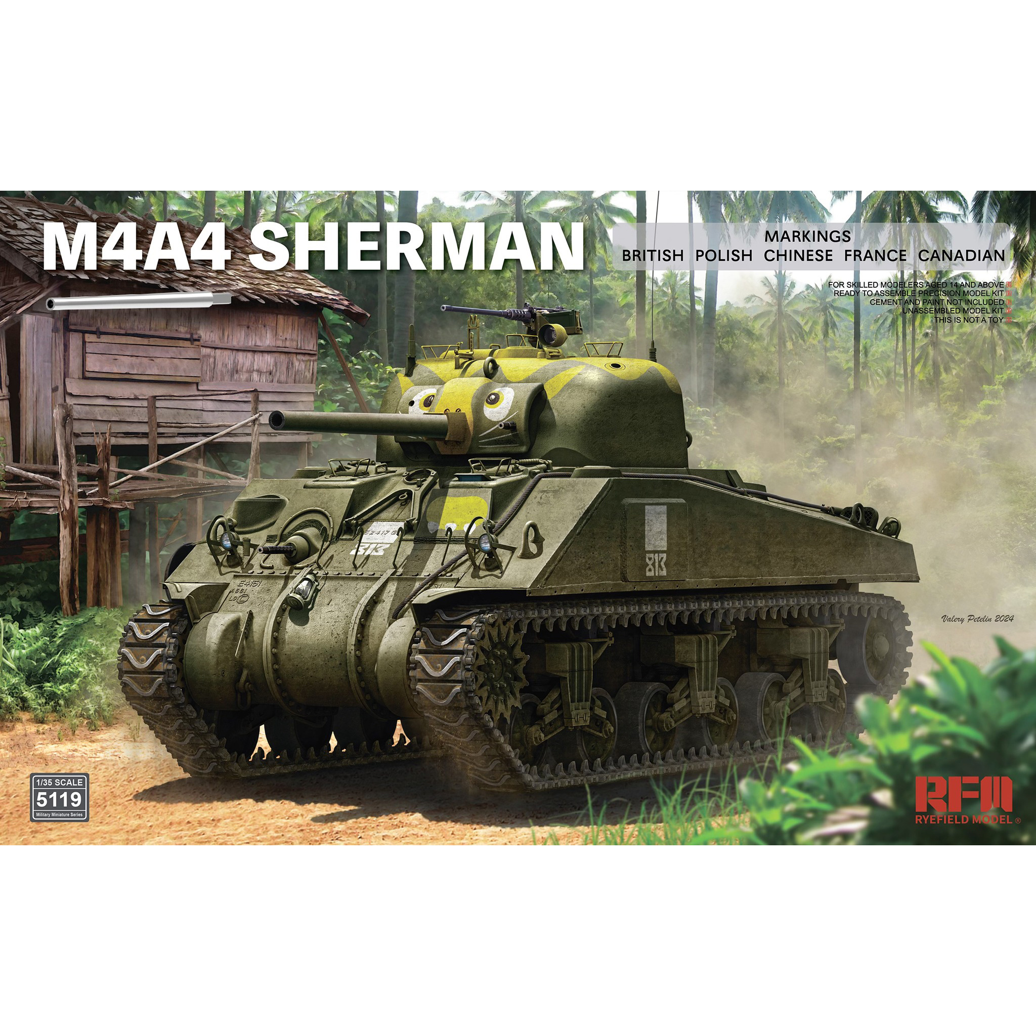 RM-5119 Rye Field Model 1/35 Американский средний танк M4A4 Sherman Chinese Expeditionary Force «Assault» Chariot
