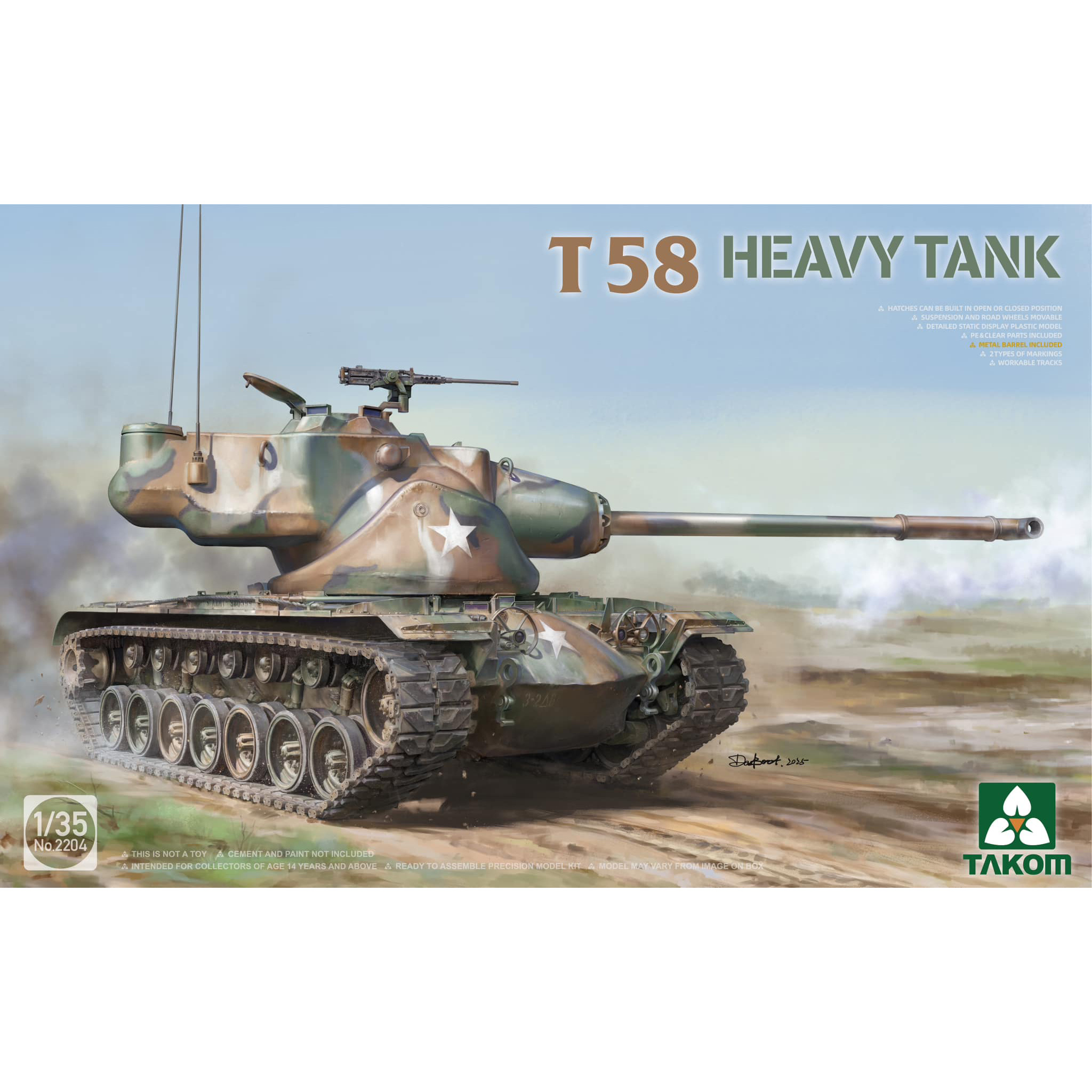 2204 Takom 1/35 Тяжёлый танк Т-58