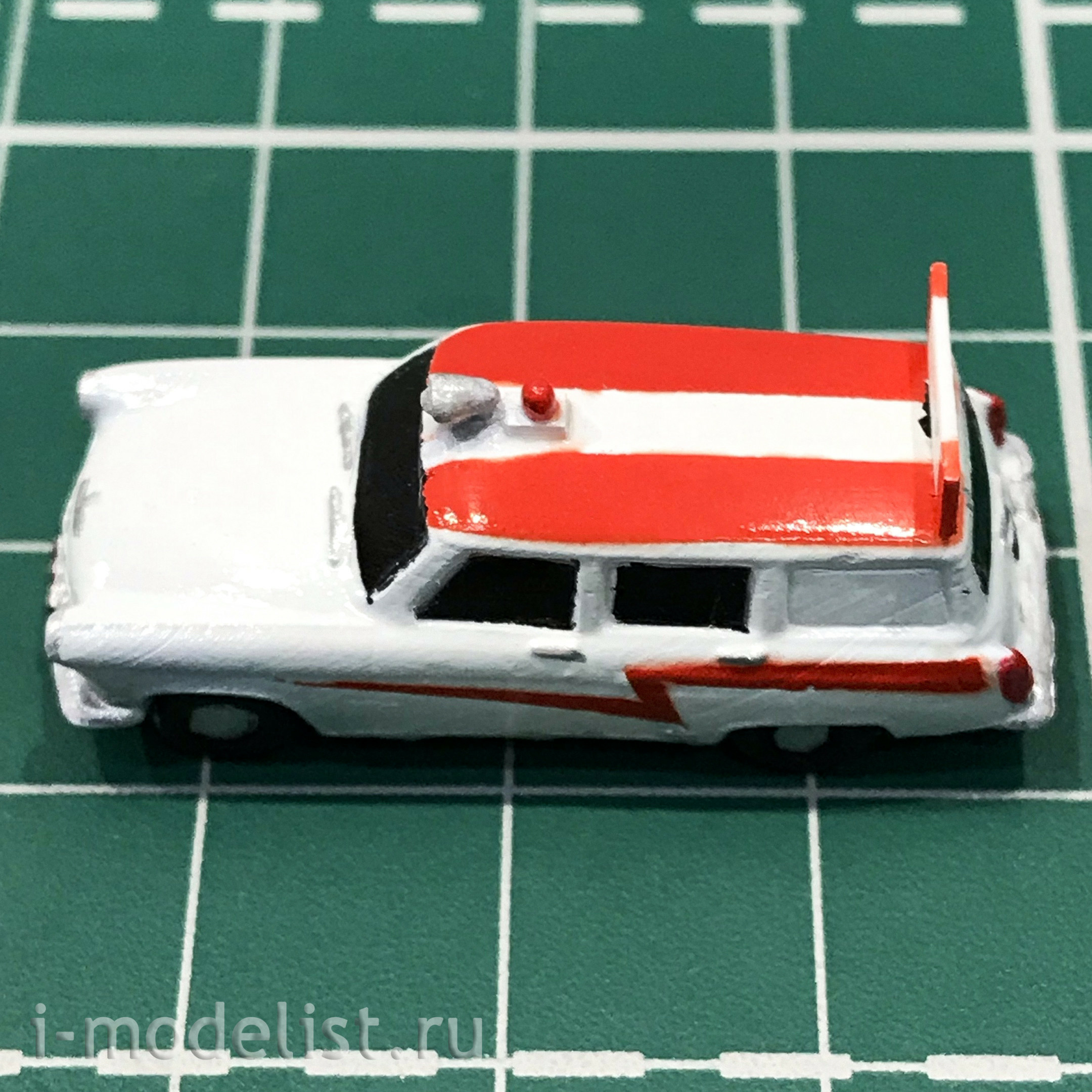 144001 Zebrano 1/144 Собранная и покрашенная модель Автомобиль М-22 Волга Follow Me